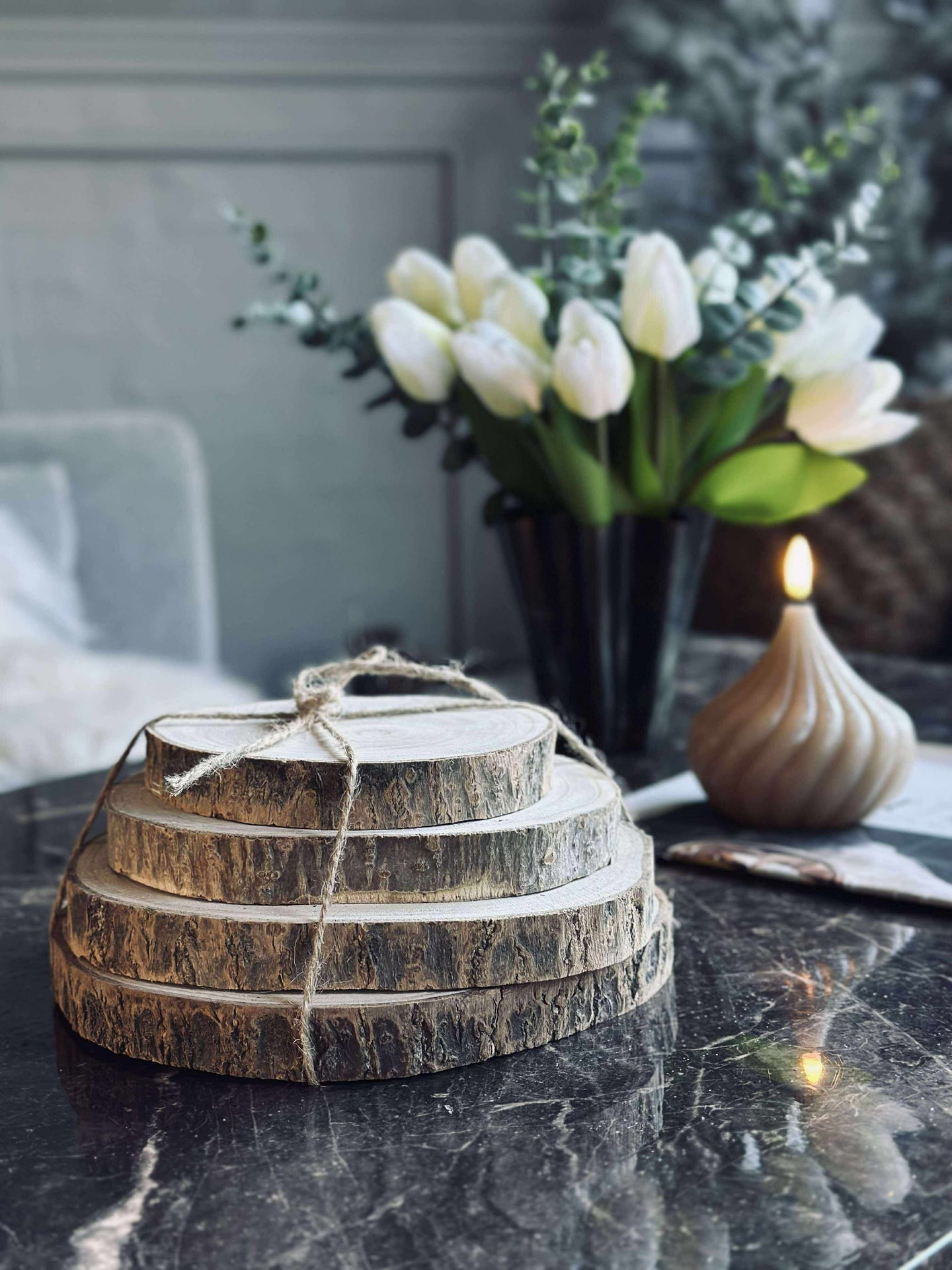 Deco wood - Set mit 4 Stück