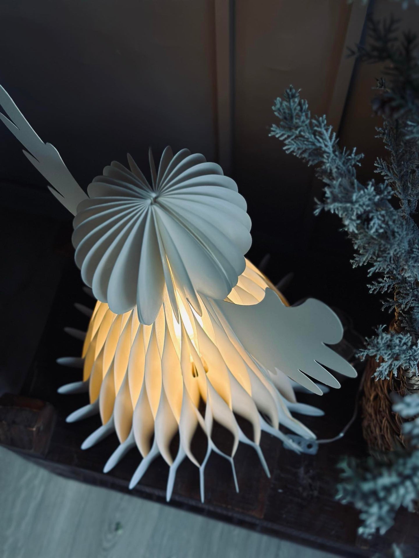 Engel mit LED-Licht - 50 cm