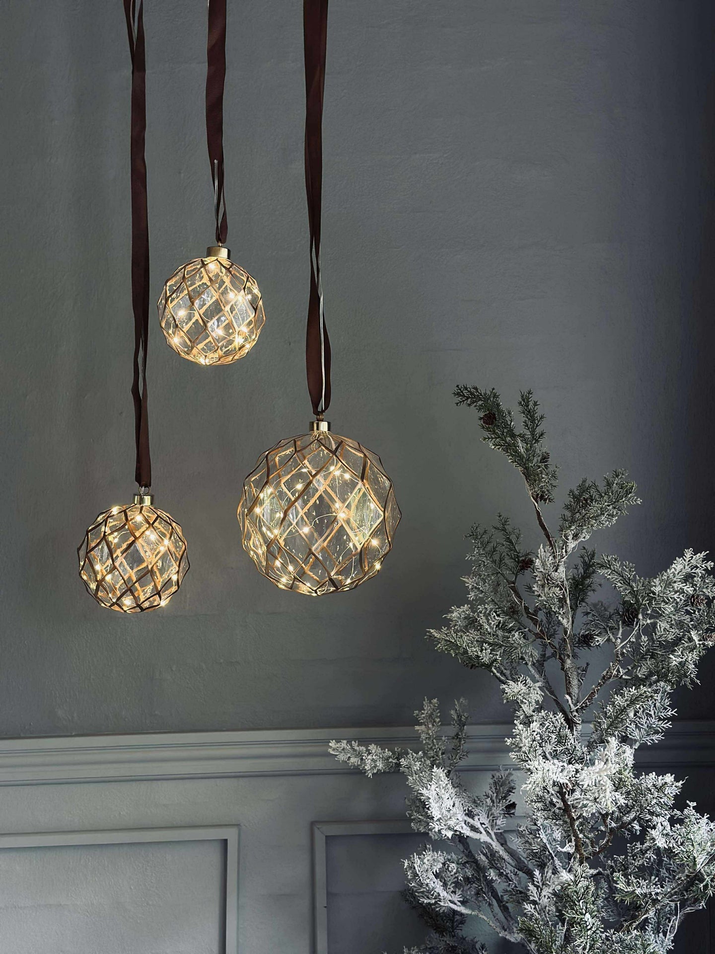 Glasanhänger mit Licht - Verschiedene Größen