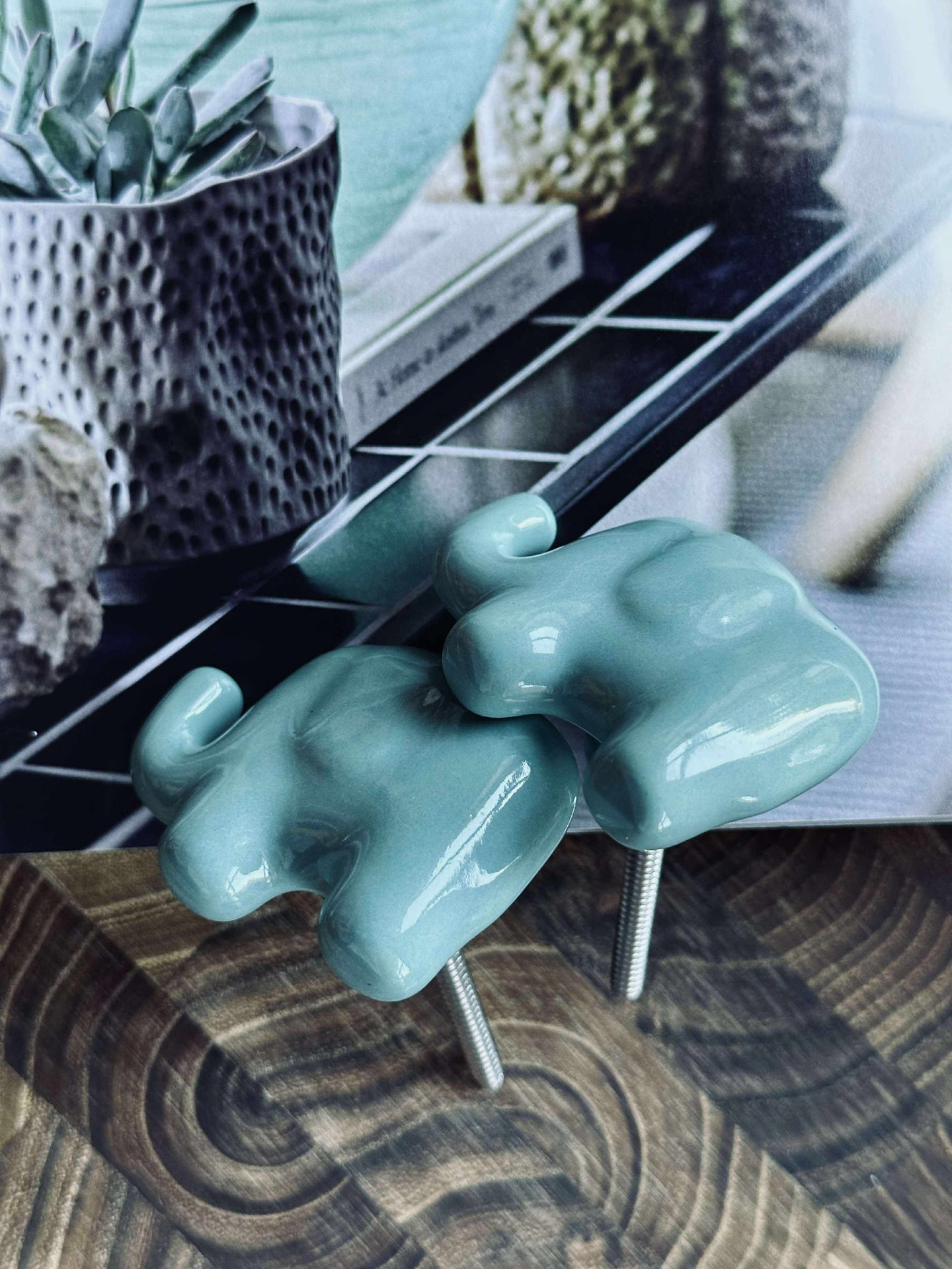 Griff Elefant blau - 2 Stück