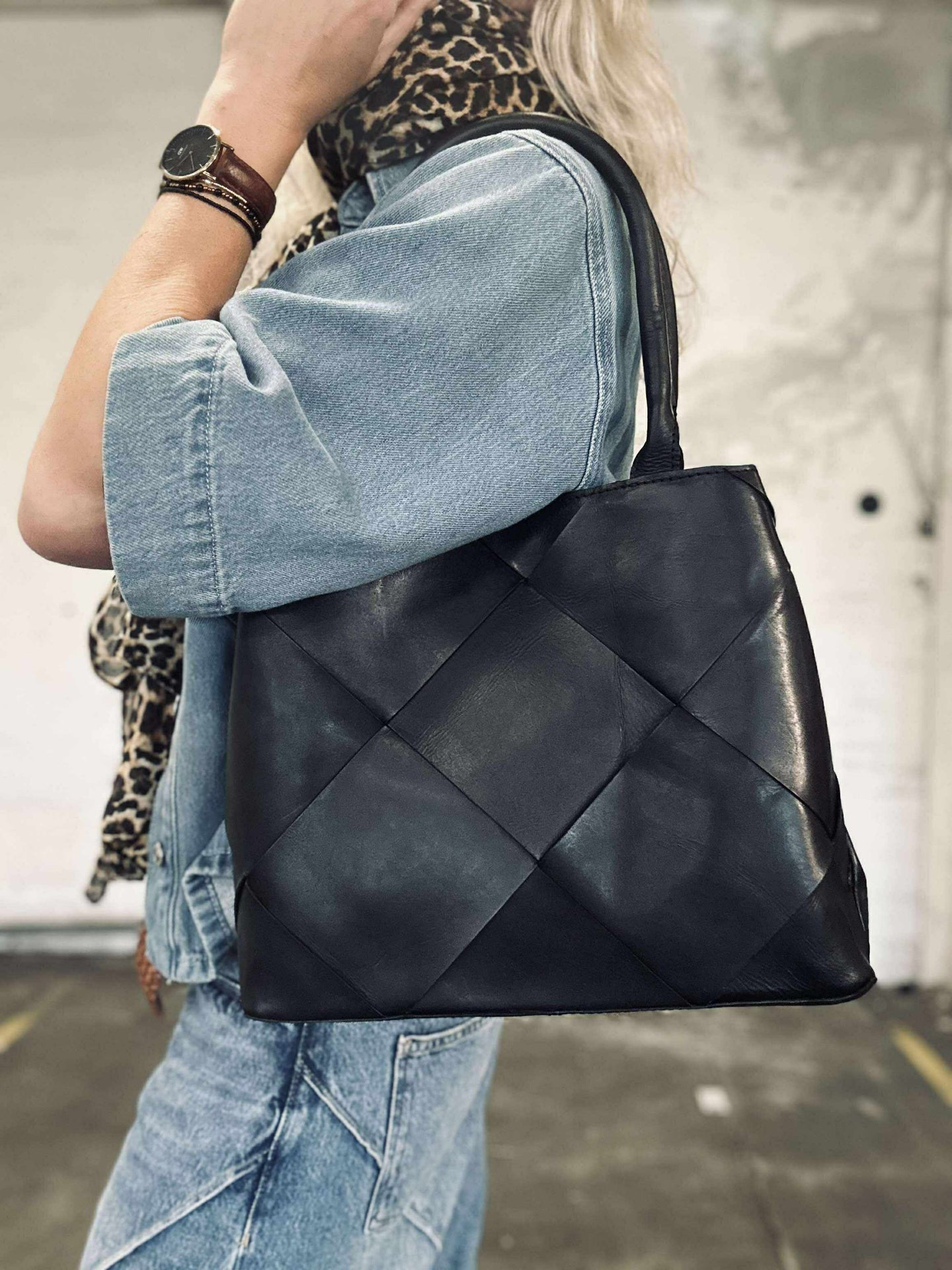 Shopper black delux