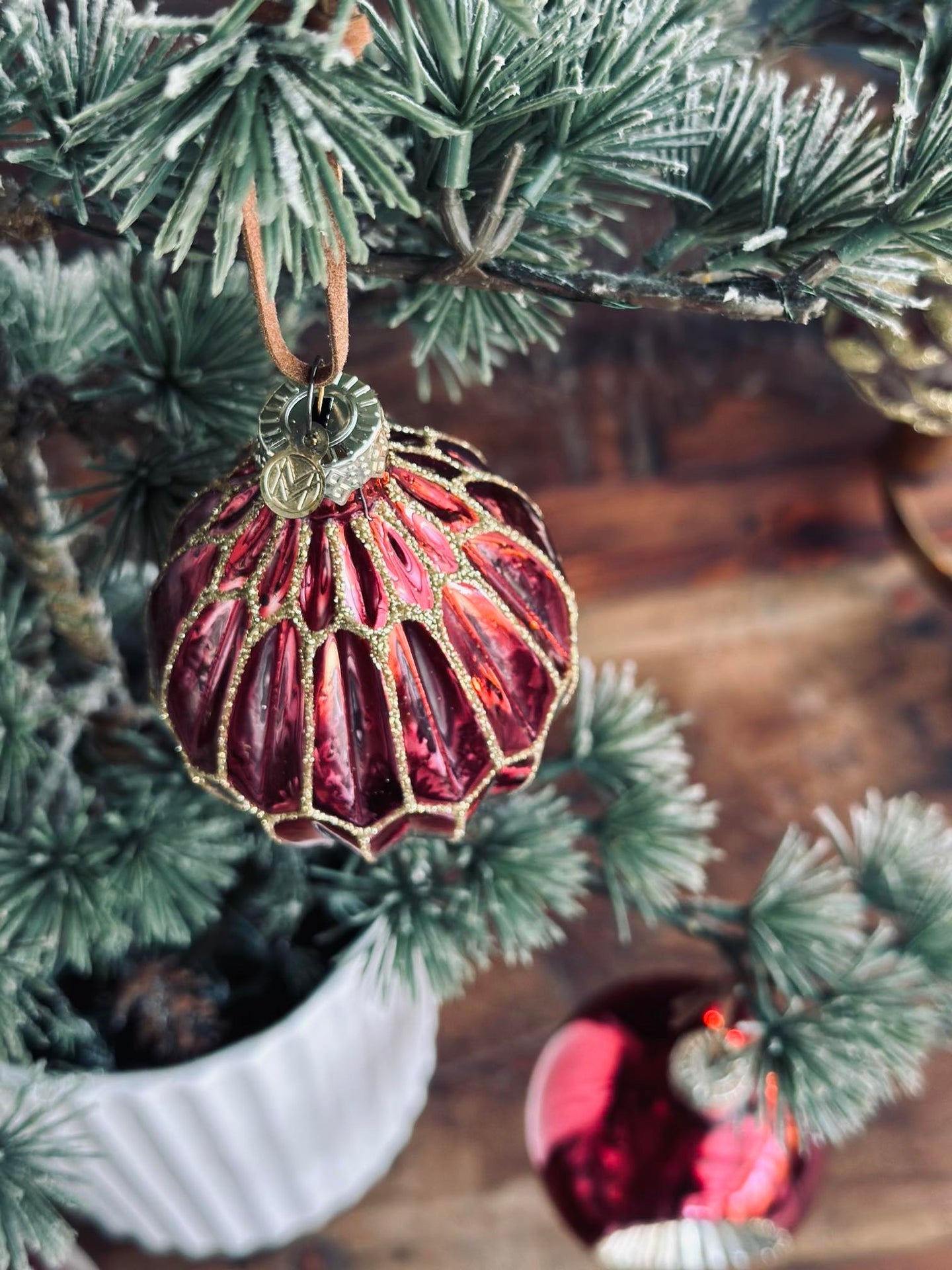 Christbaumkugeln aus Glas - Packung mit 4 Stk