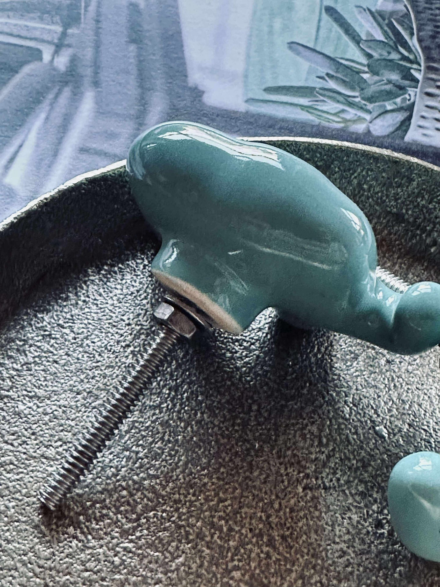 Griff Elefant blau - 2 Stück