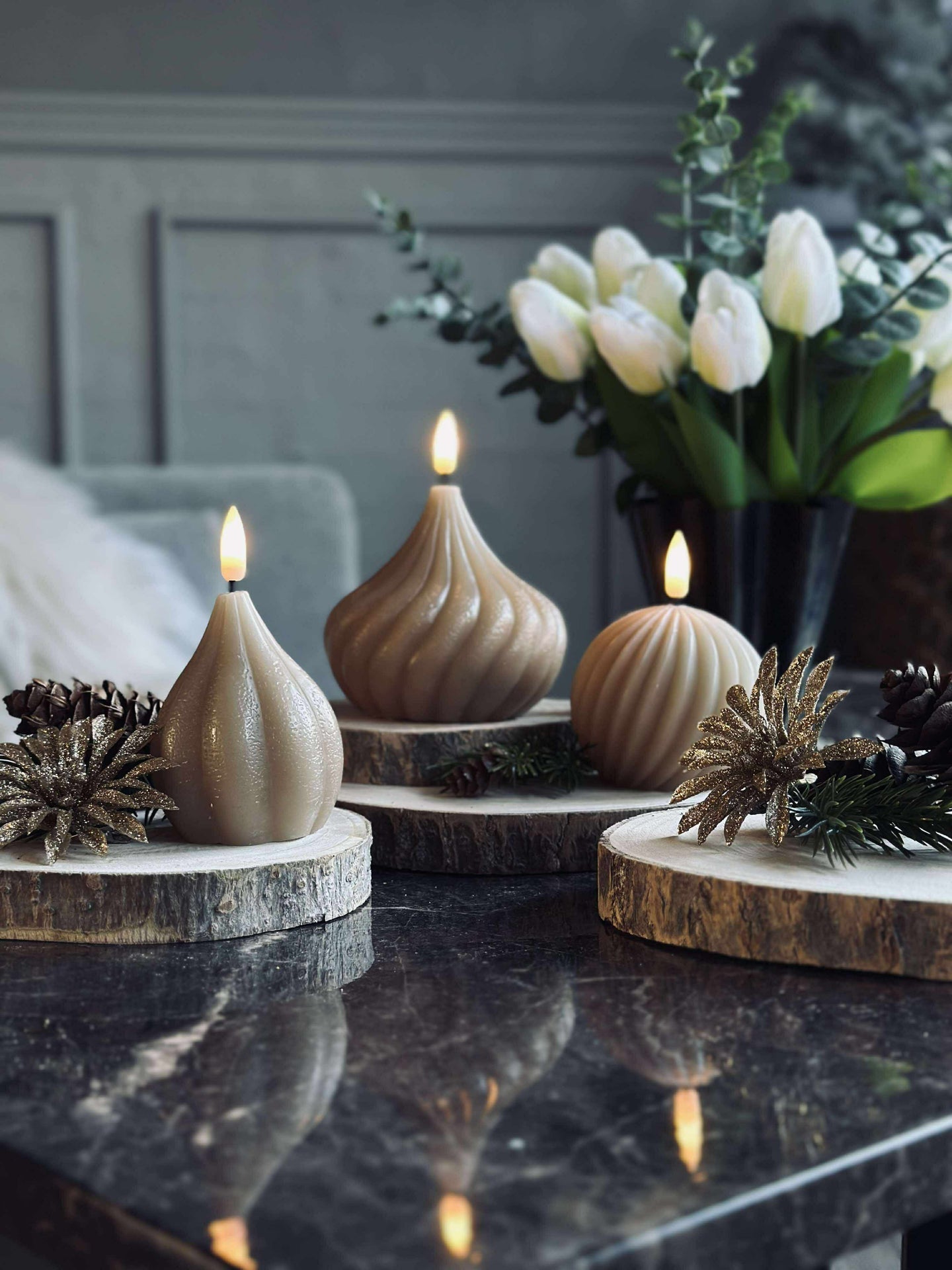 Deco wood - Set mit 4 Stück