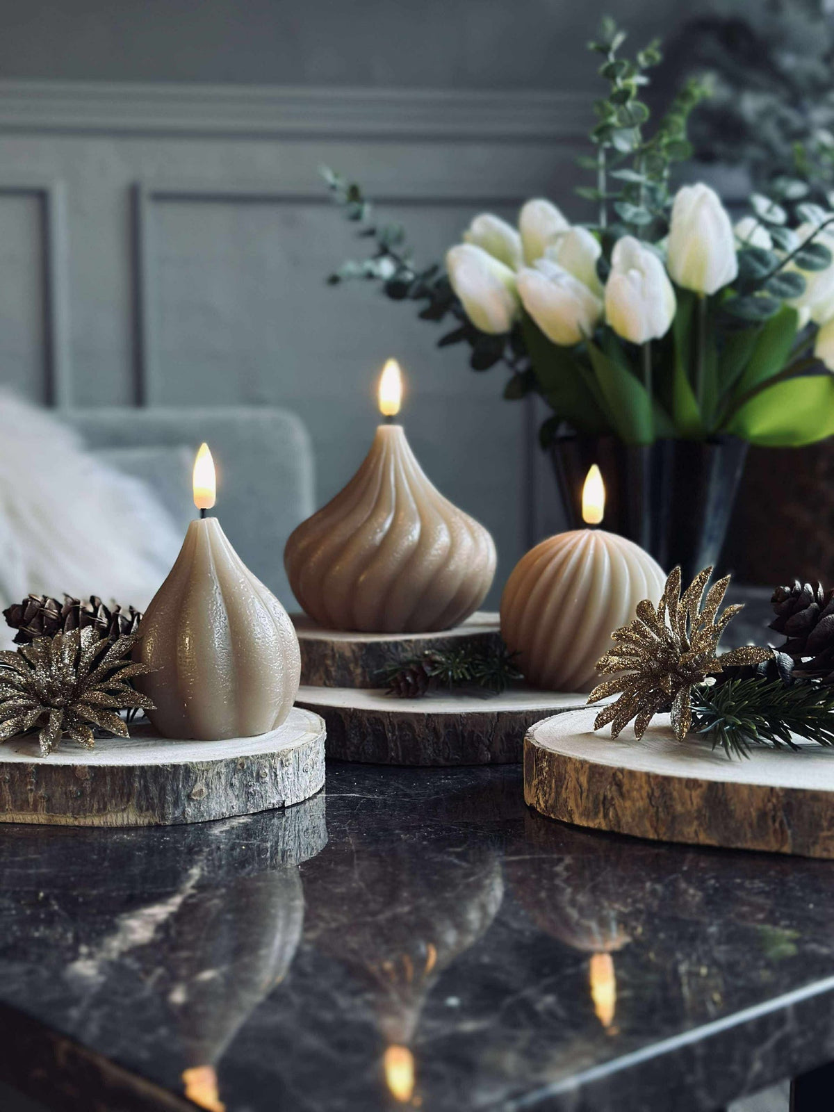 Deco wood - Set mit 4 Stück