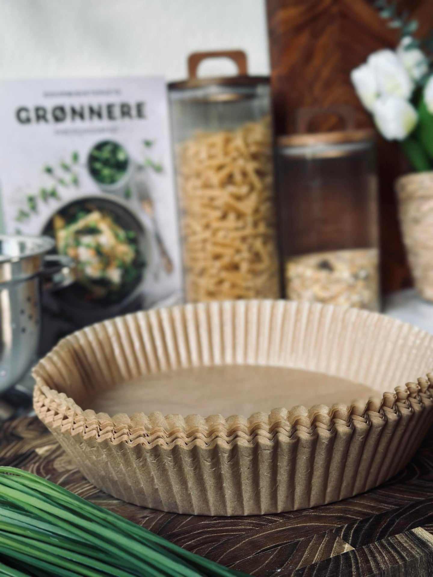 Airfryer-Papierförmchen, rund - 50 Stk.