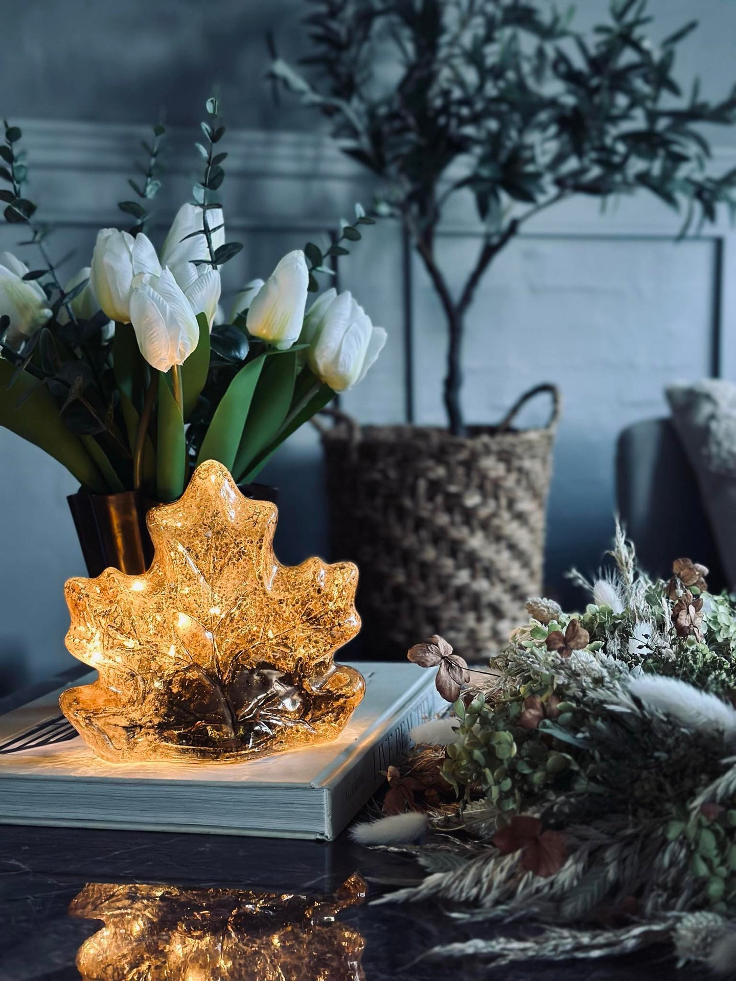 Blatt mit LED-Licht und Timer - Verschiedene Farben