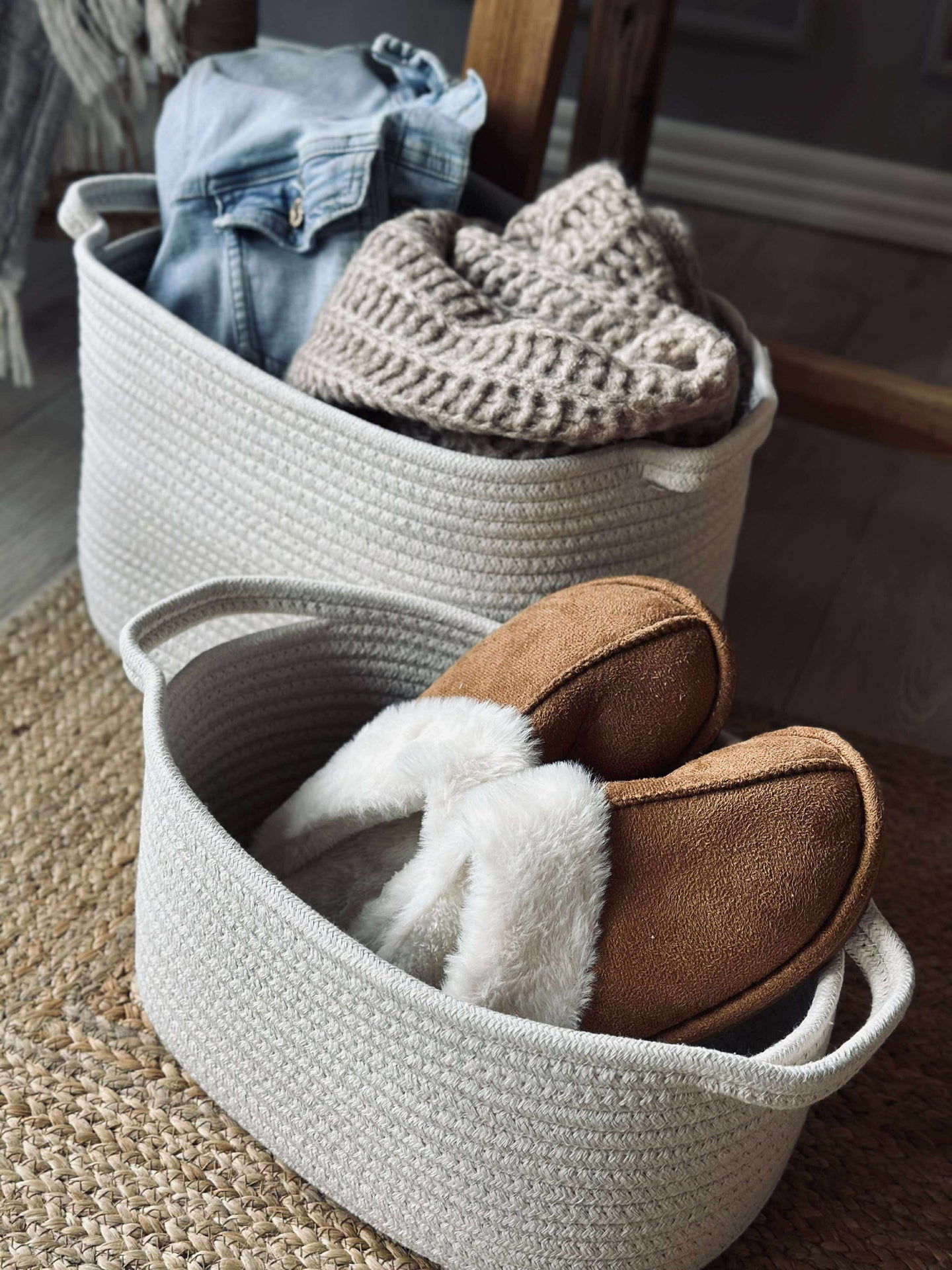 Körbe 3 St., beige und sand