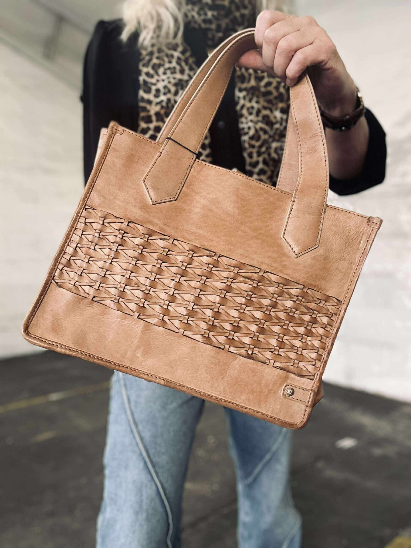 Elegante Handtasche - Camel