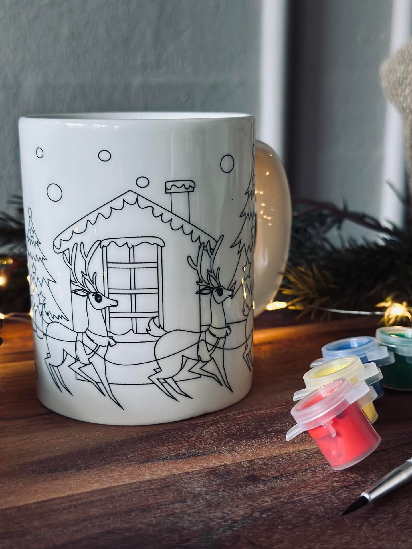 Weihnachtstasse zum Bemalen
