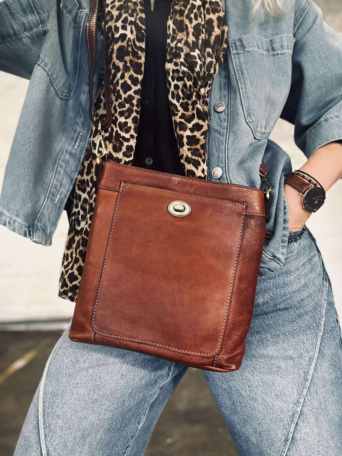 Crossover Moa small - Cognac
