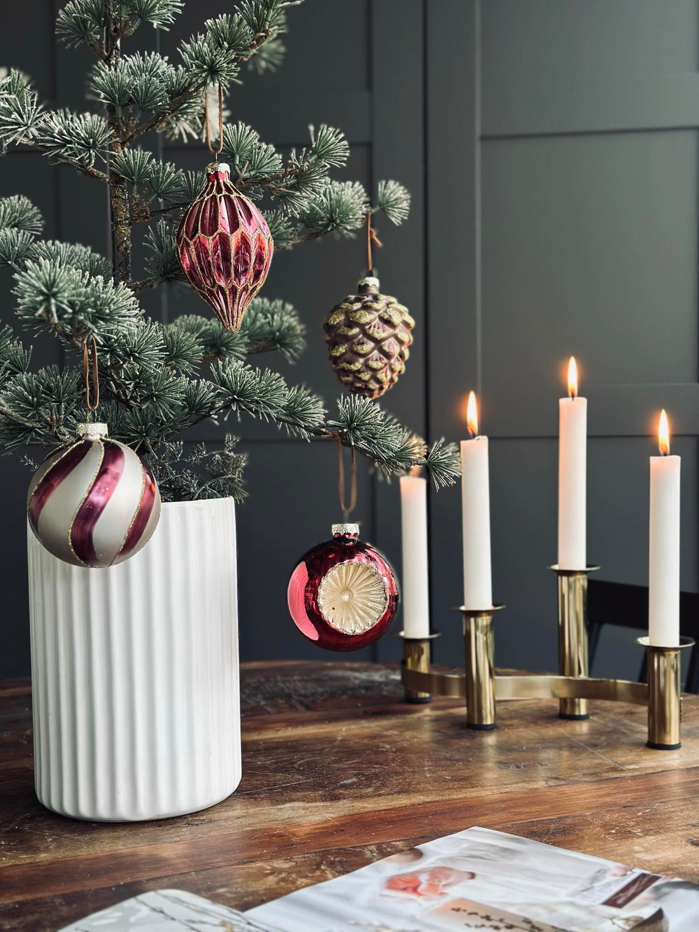 Christbaumkugeln aus Glas - Packung mit 4 Stk