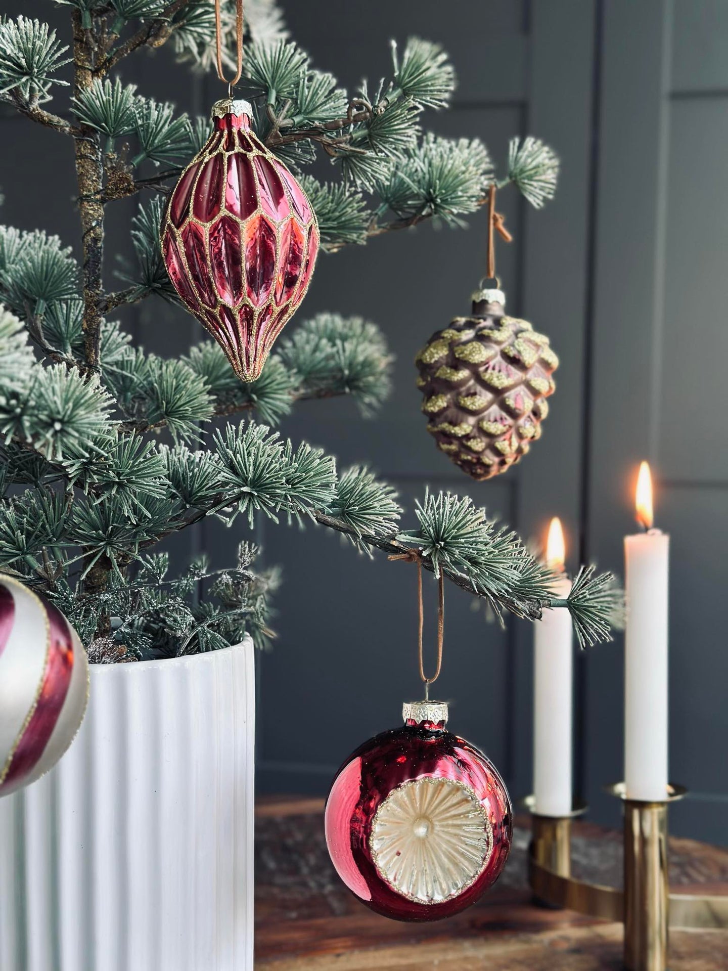 Christbaumkugeln aus Glas - Packung mit 4 Stk