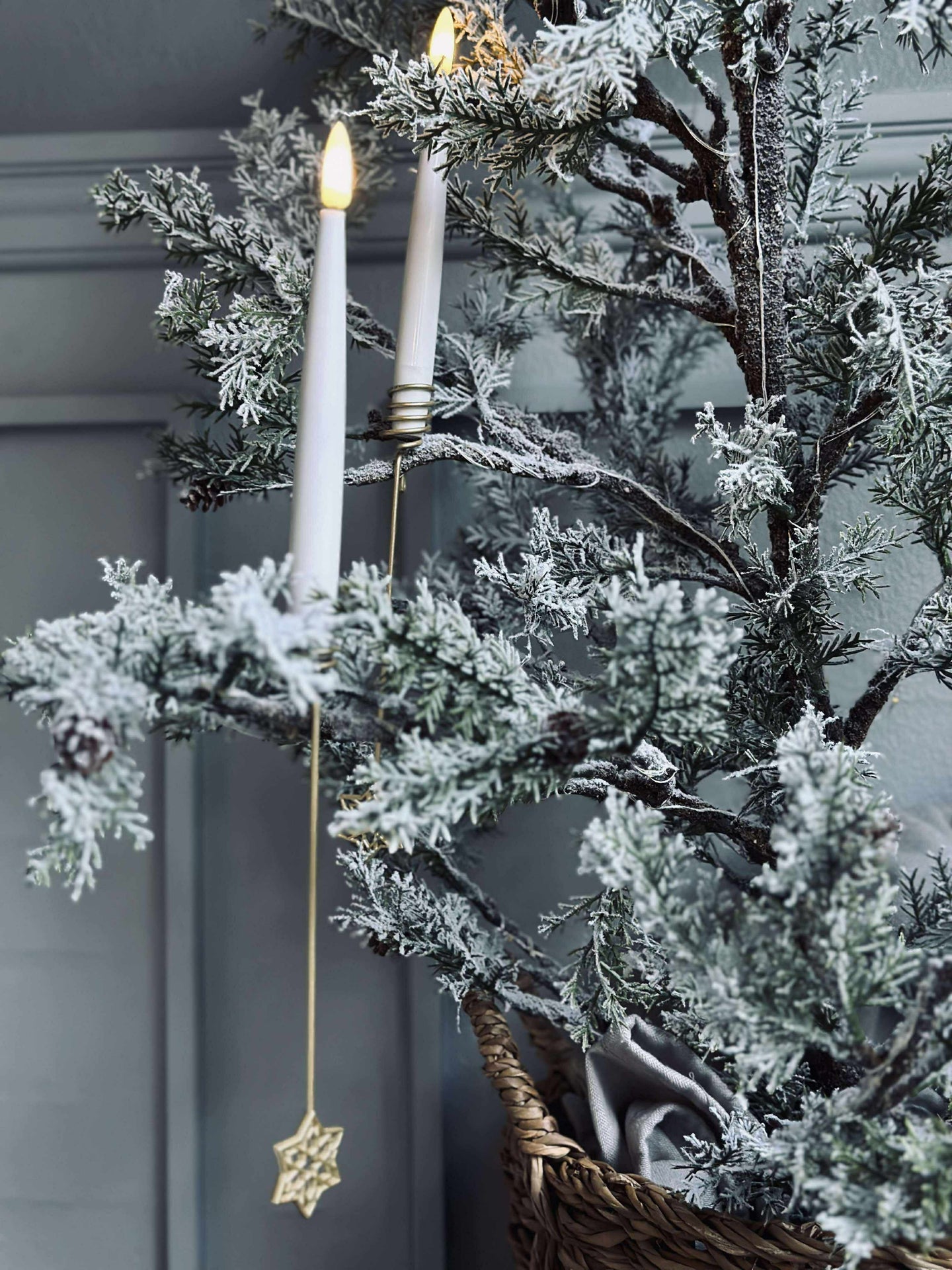 Kerzenhalter für Weihnachtsbaum STAR - 6 Stk.