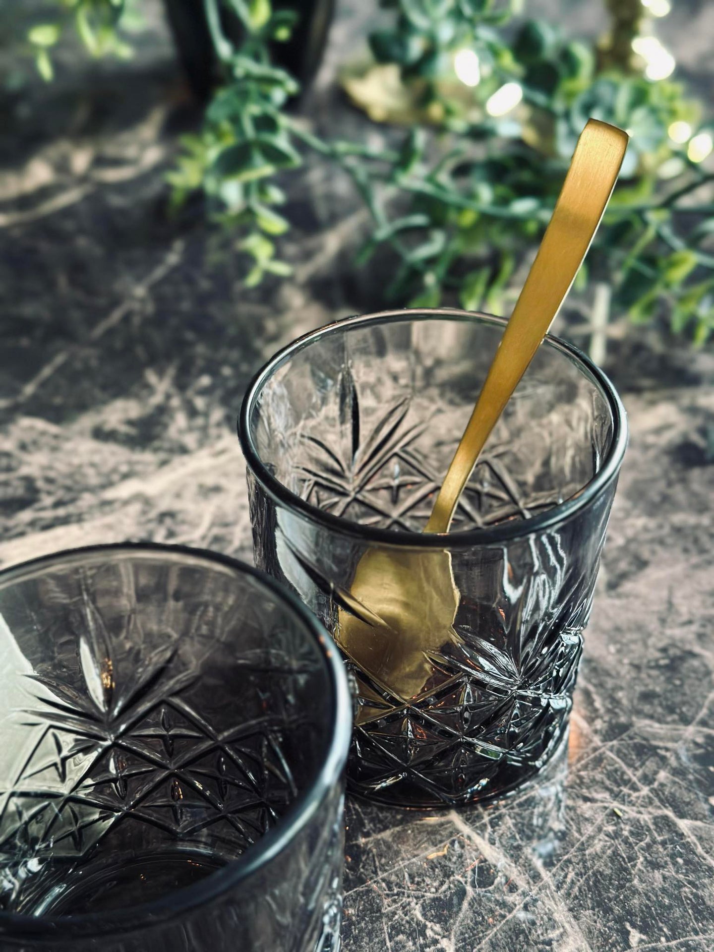 Whiskygläser / Wassergläser rauchfarben - 4 Stk