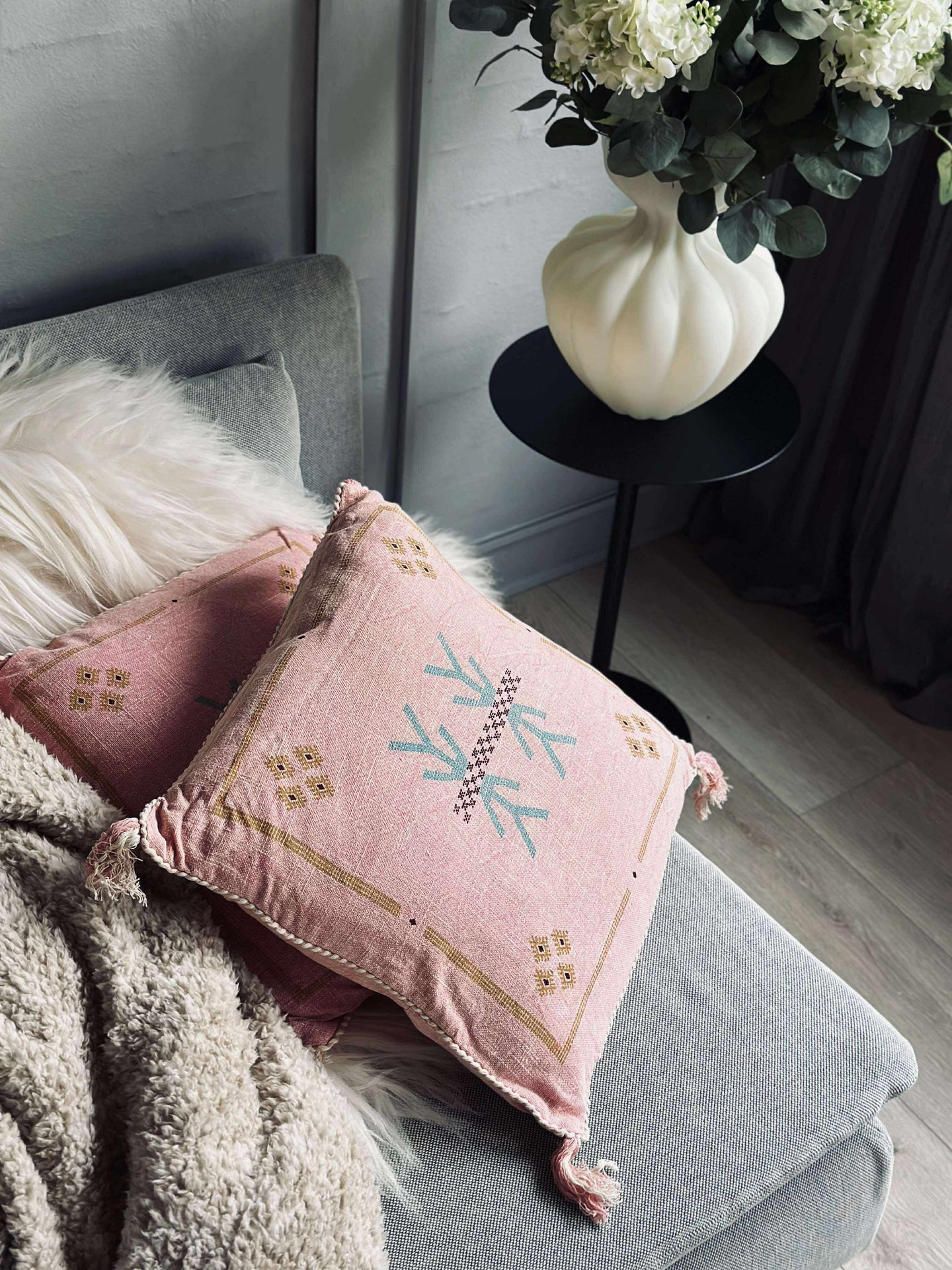 Kissen mit Füllung - Soft Pink Boheme - Set mit 2 Stück