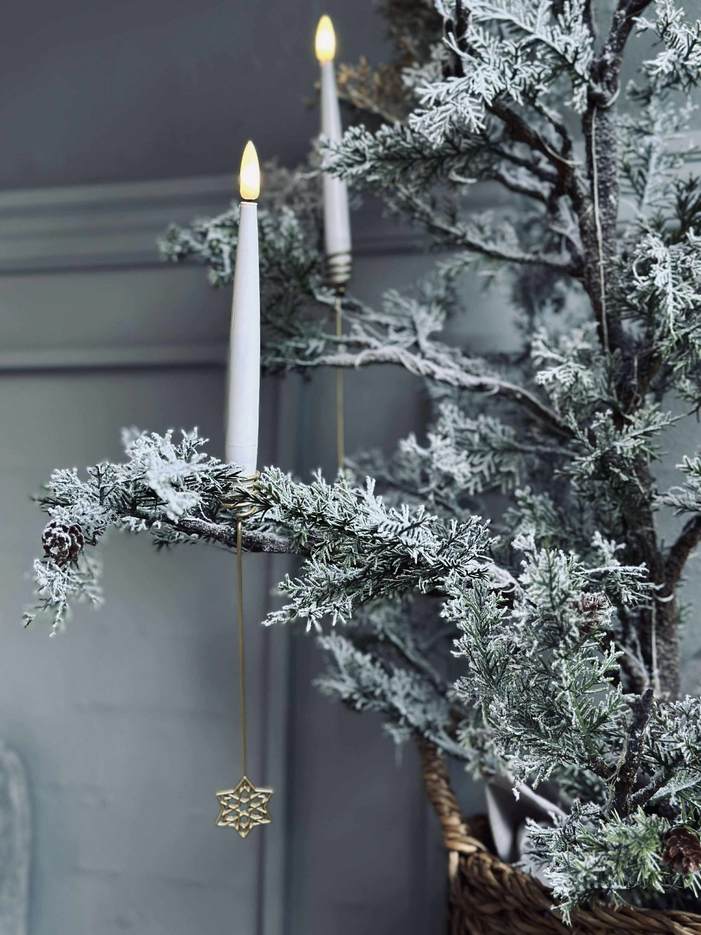 Kerzenhalter für Weihnachtsbaum STAR - 6 Stk.