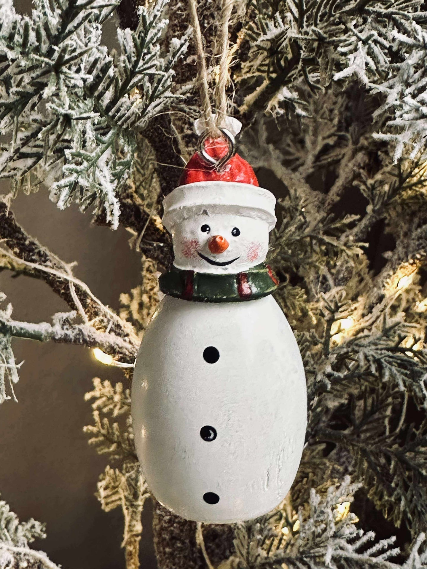 Anhänger Schneemann - wood