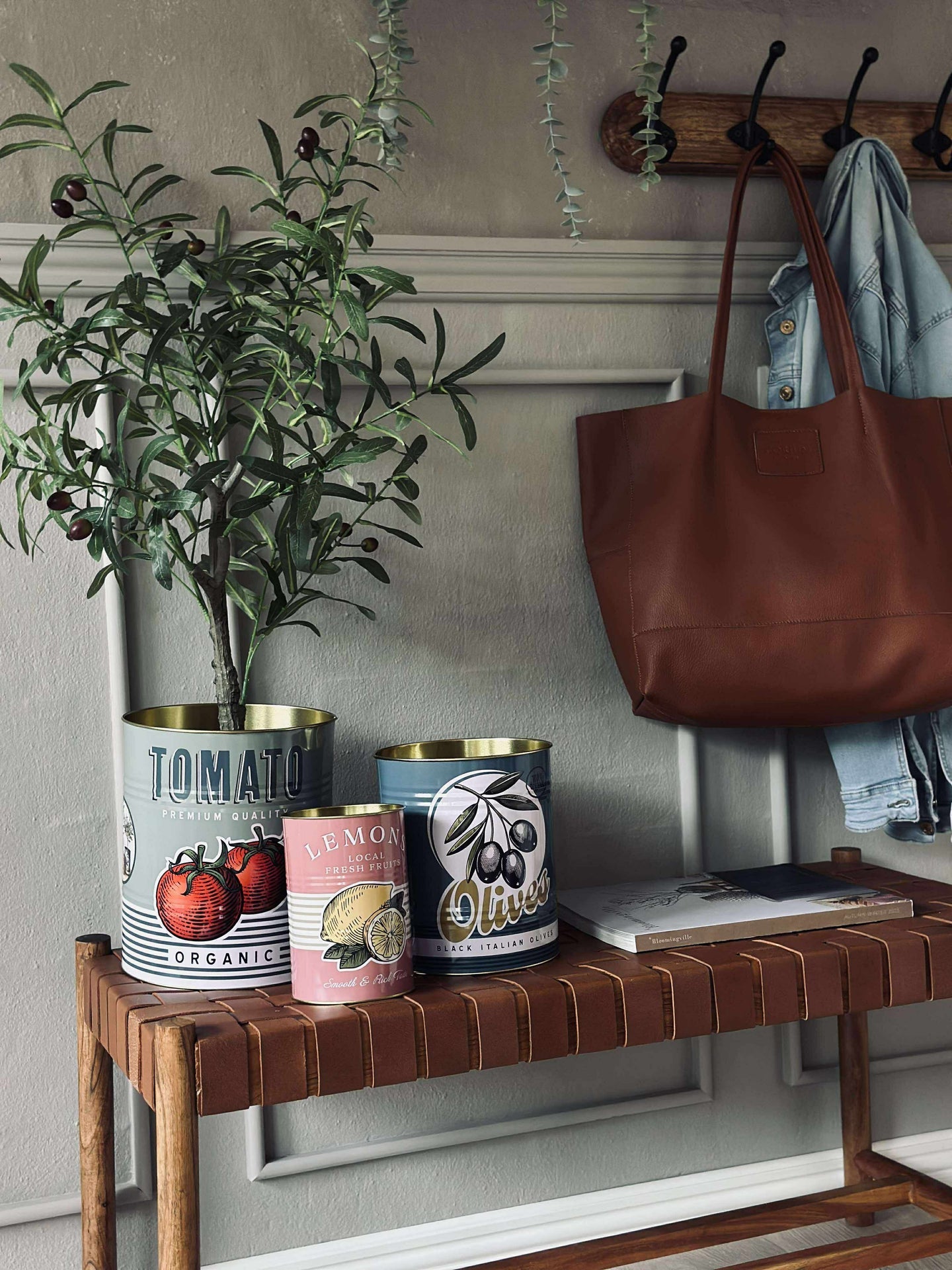 Dosen mit italienischem Print - Set mit 3 Stk.