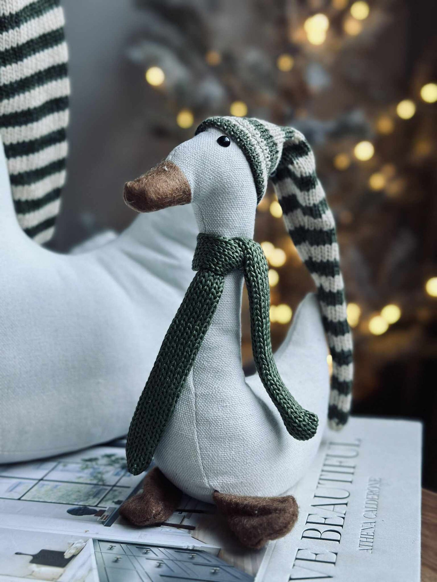 Weihnachtsente mit grüner Mütze - Mini