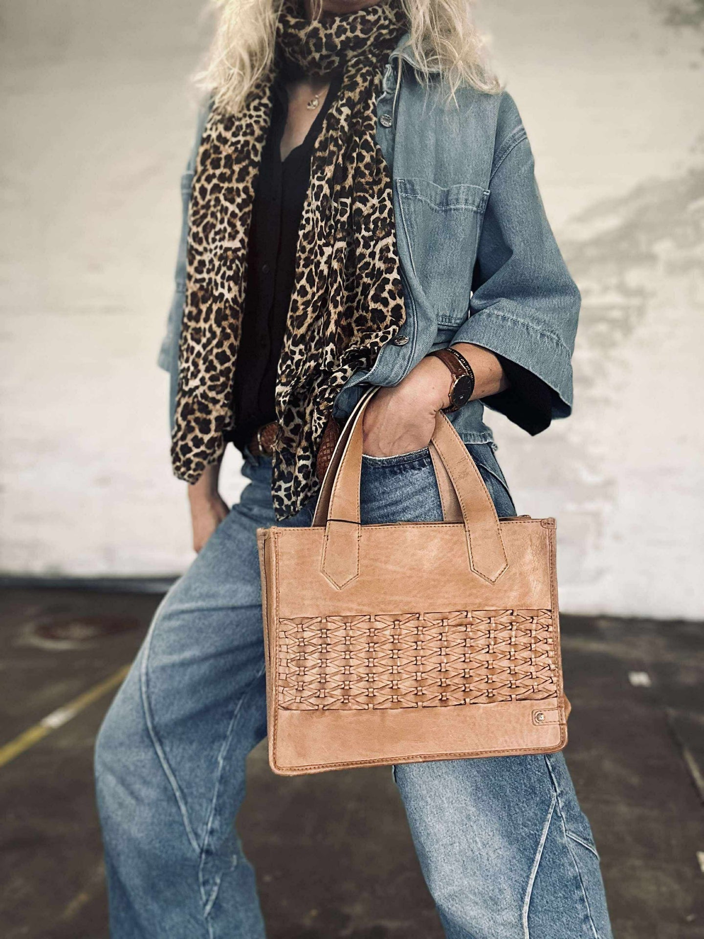 Elegante Handtasche - Camel