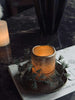 LED-Blockkerze Gold mit Timer