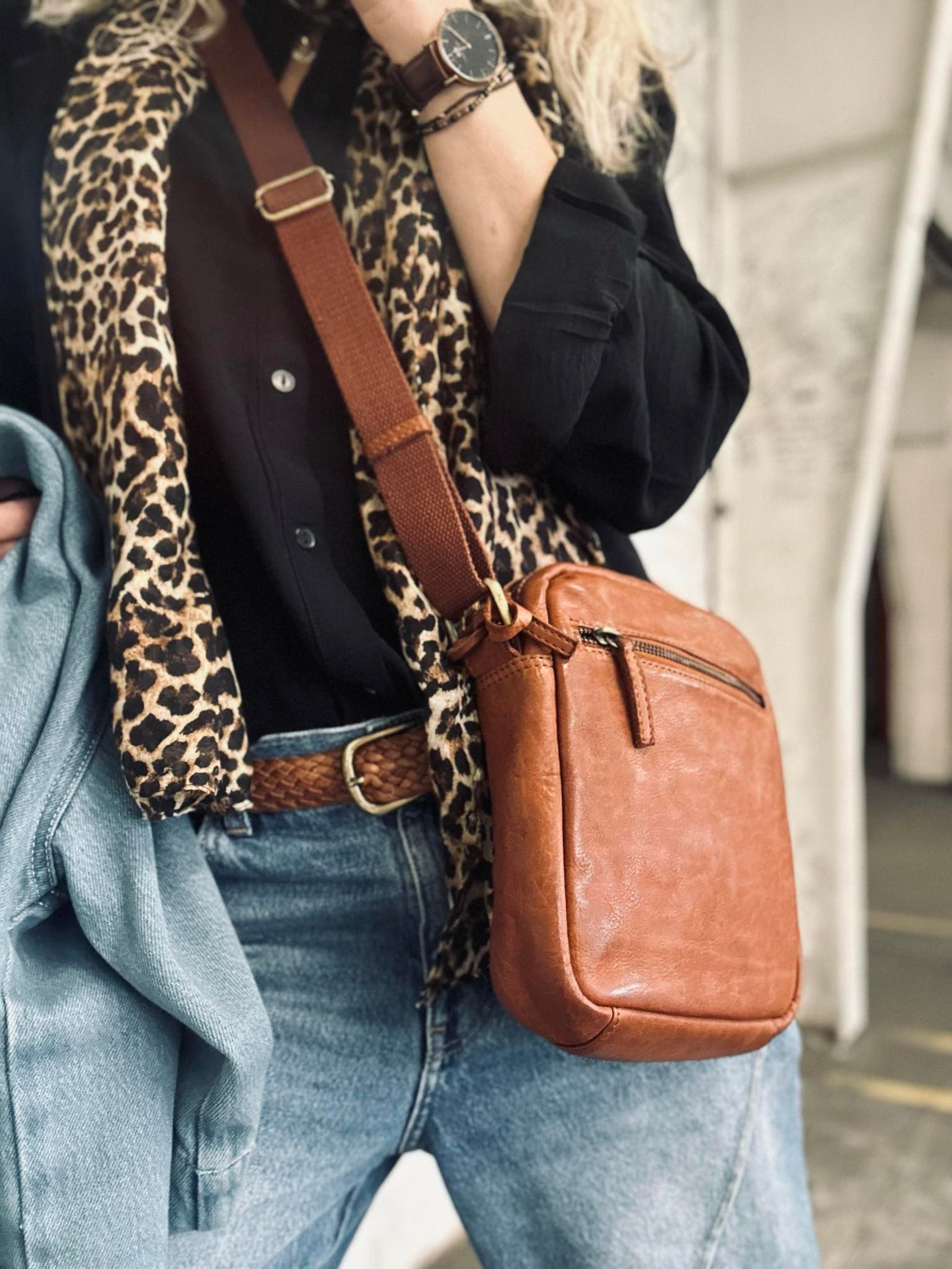 Handytasche / Crossover – Cognac