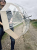 Transparenter Regenschirm - Beige