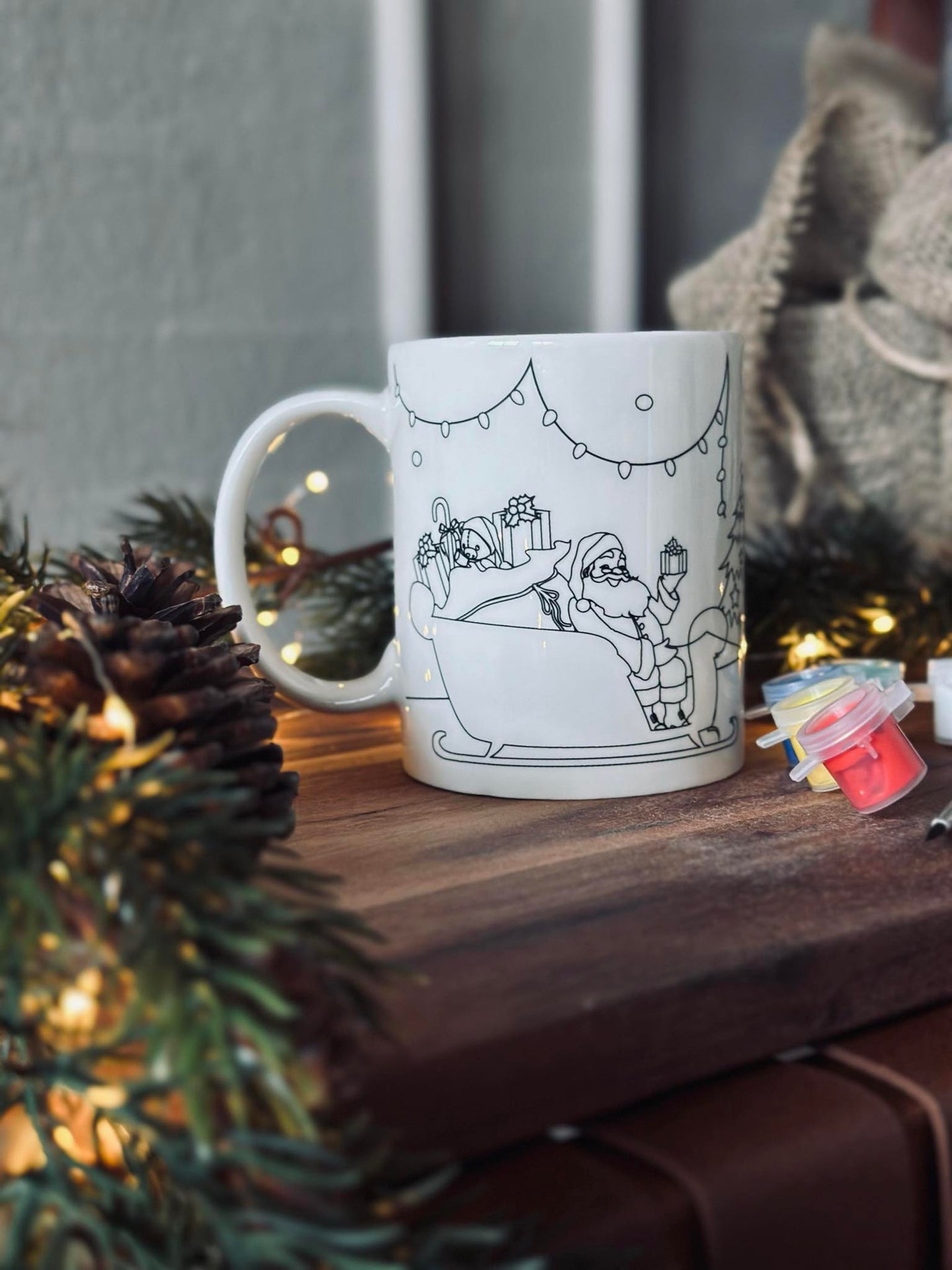 Weihnachtstasse zum Bemalen