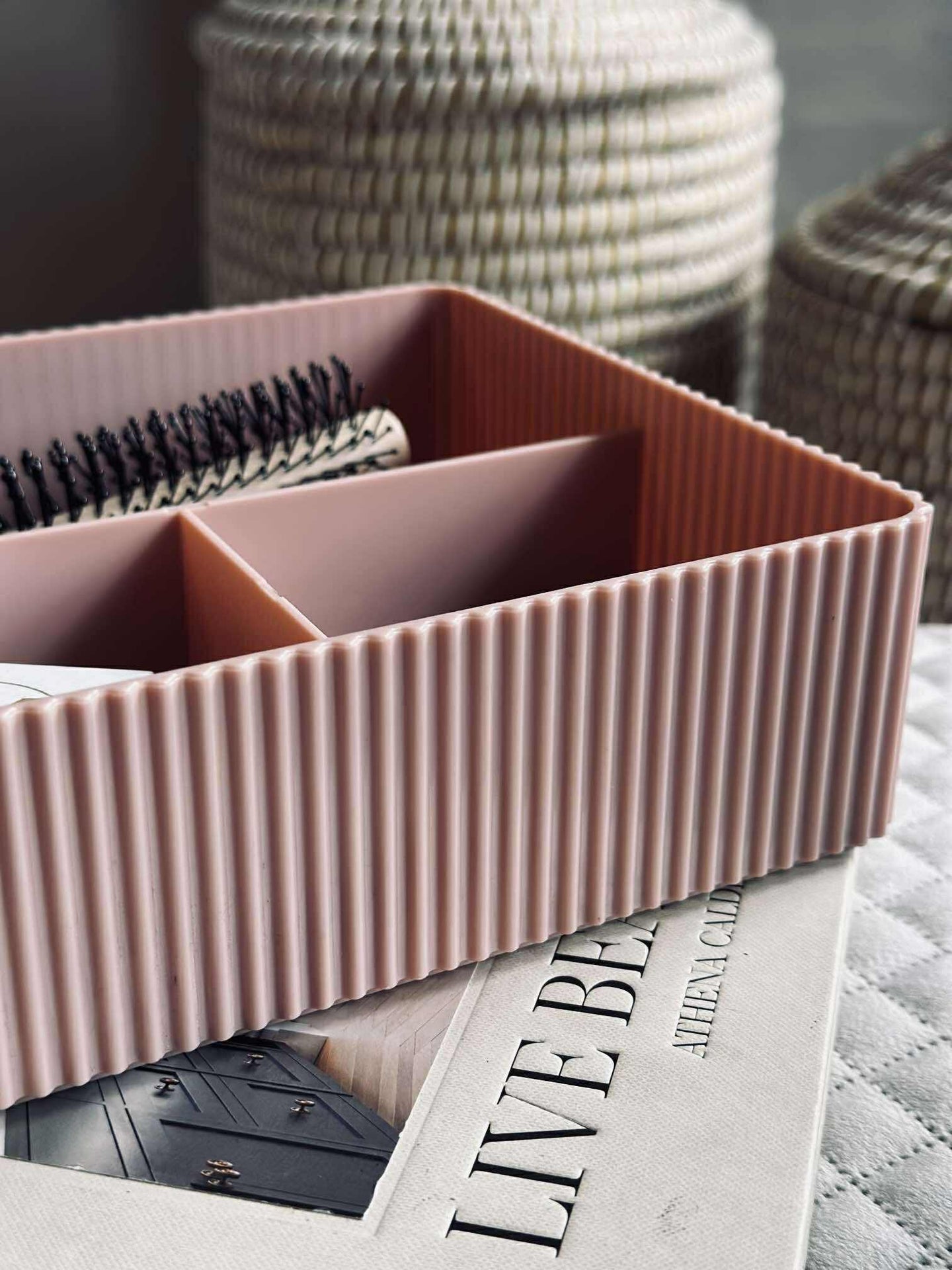 Make-up-Organizer mit Fachunterteilung - Rosa