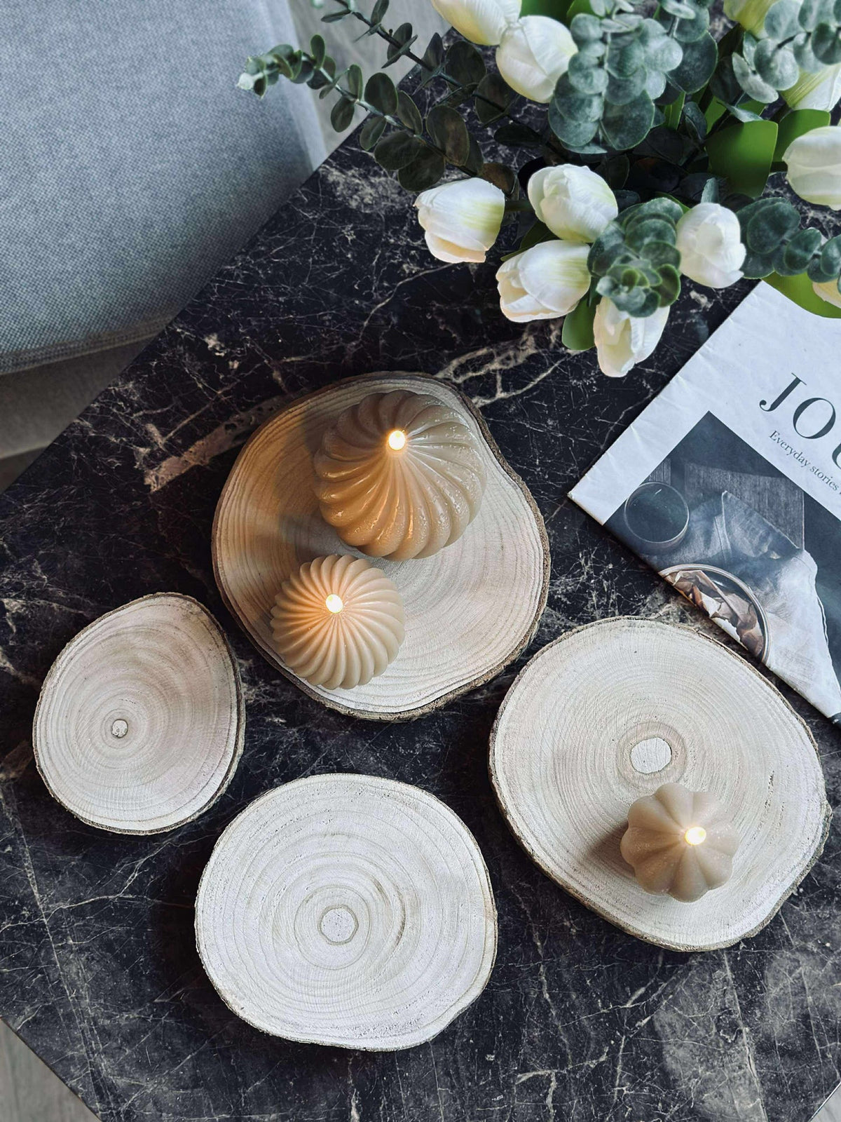 Deco wood - Set mit 4 Stück