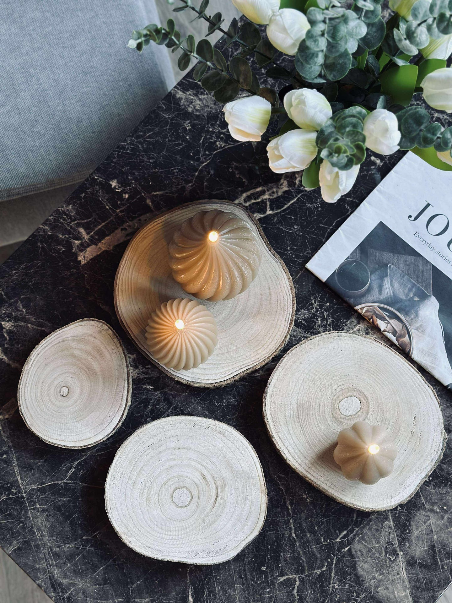 Deco wood - Set mit 4 Stück