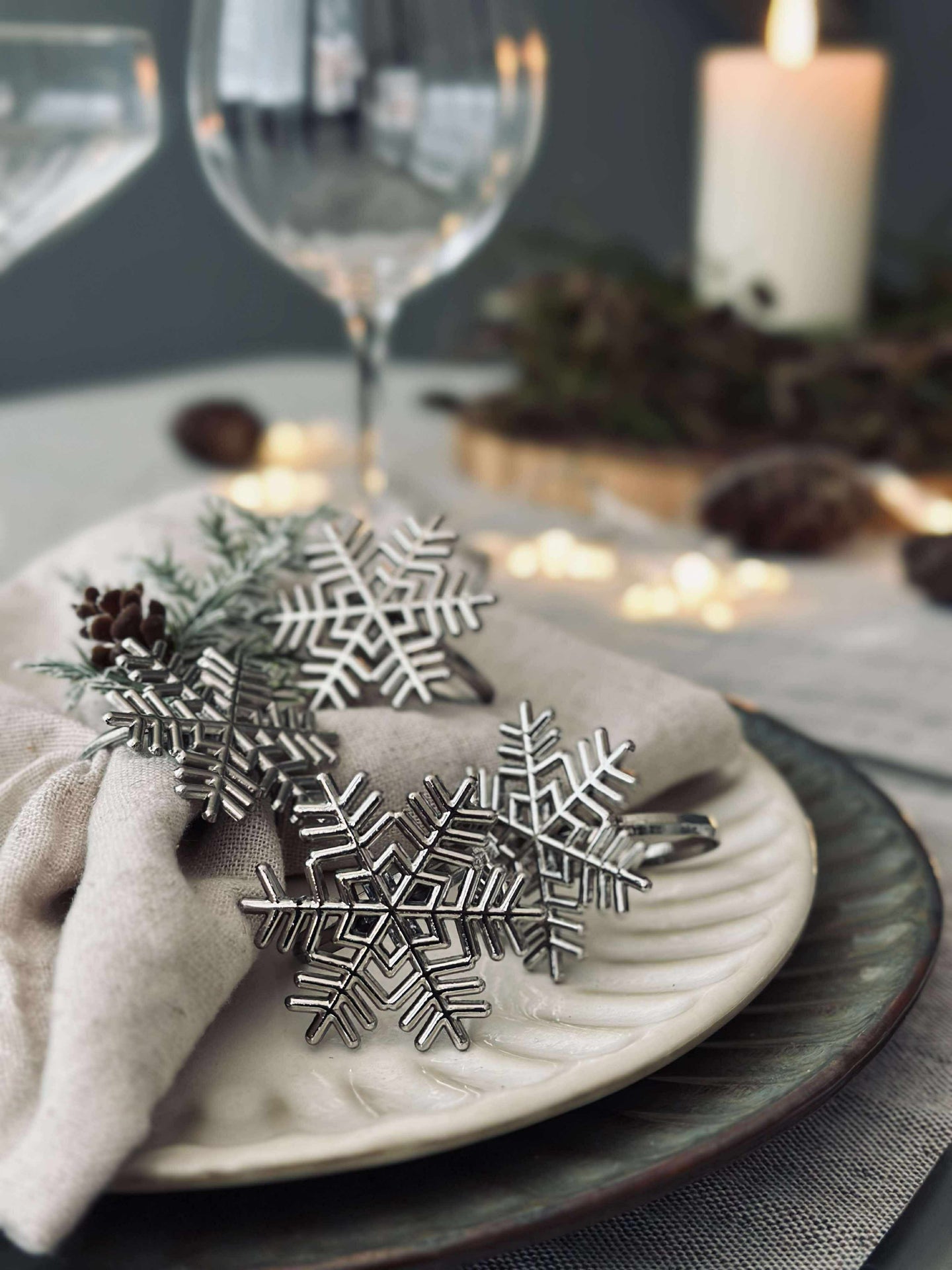Serviettenringe Silver - MIX 4 Stk