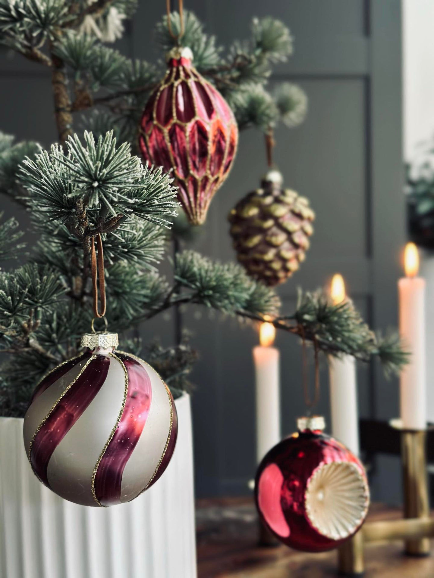 Christbaumkugeln aus Glas - Packung mit 4 Stk
