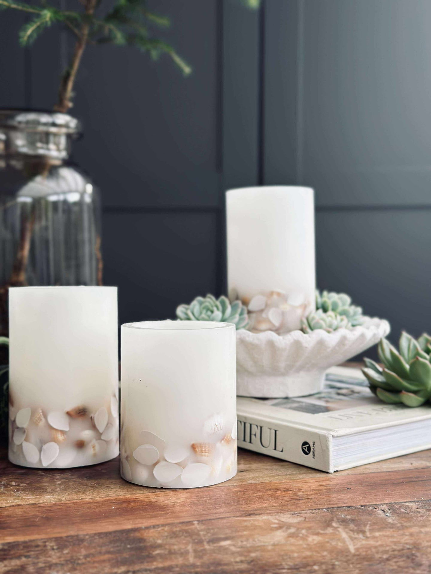 LED Nature – Set mit 3 Stück und Fernbedienung