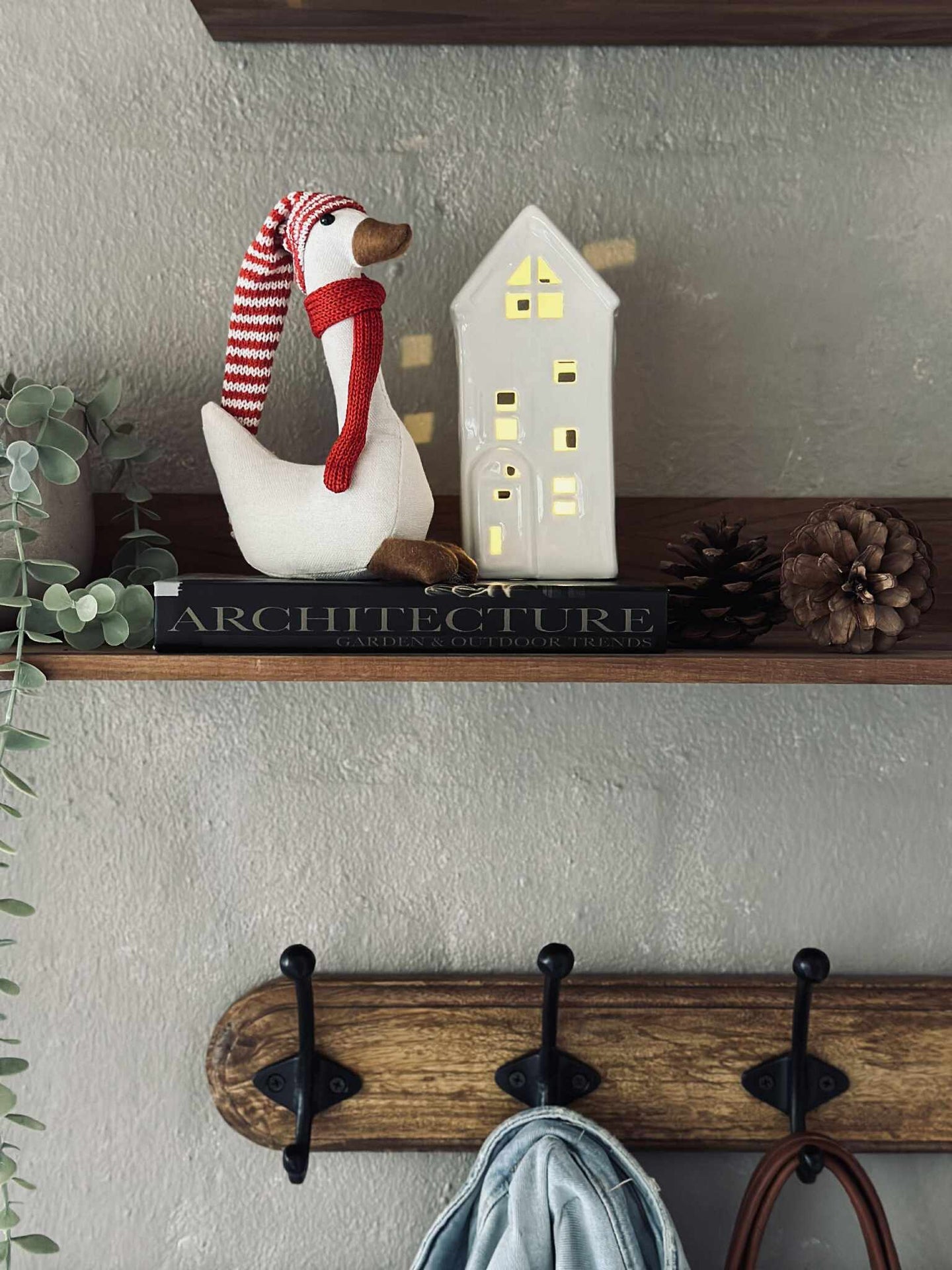 Weihnachtsente mit roter Mütze - Mini