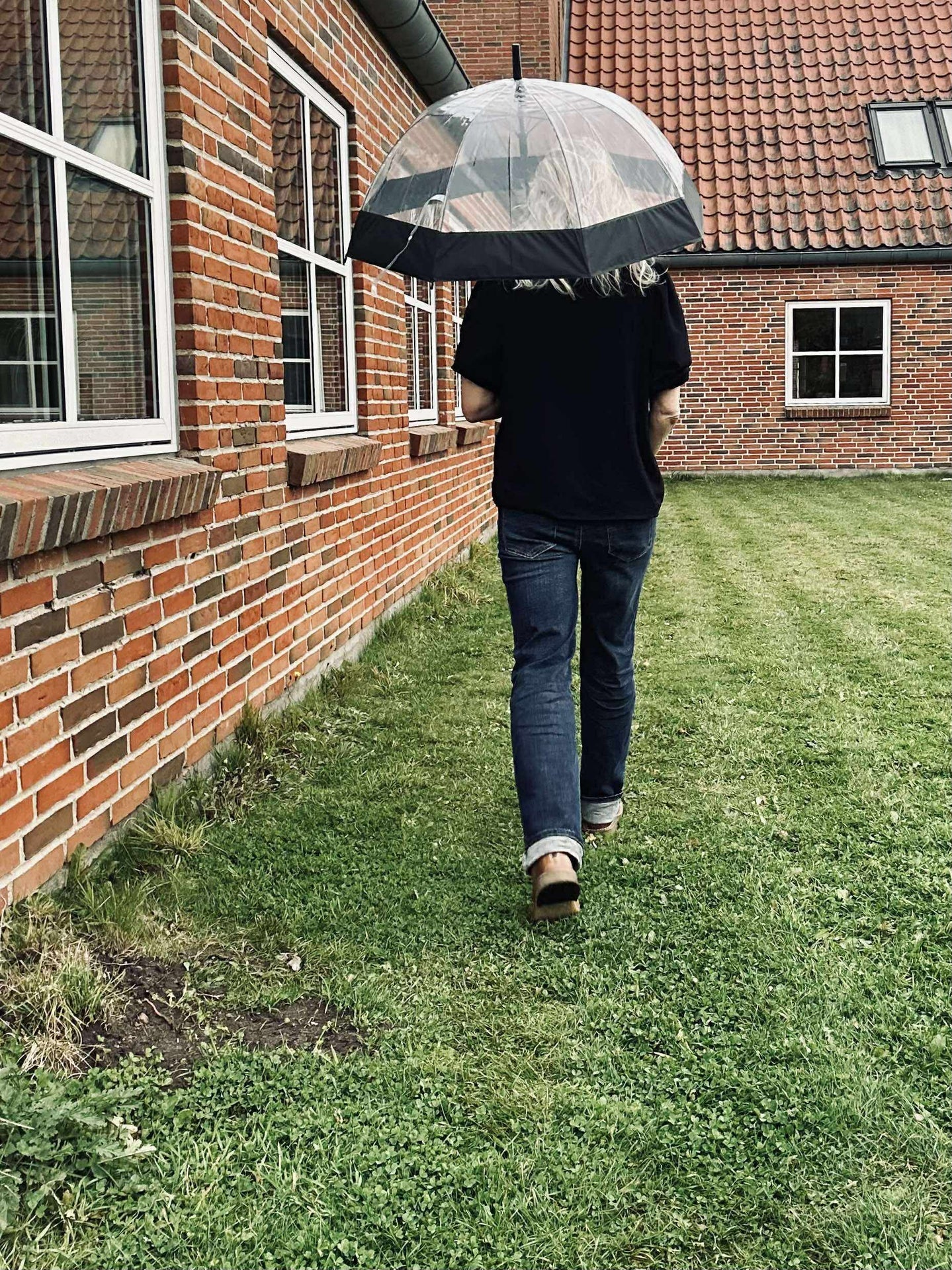 Regenschirm Transparent - Black