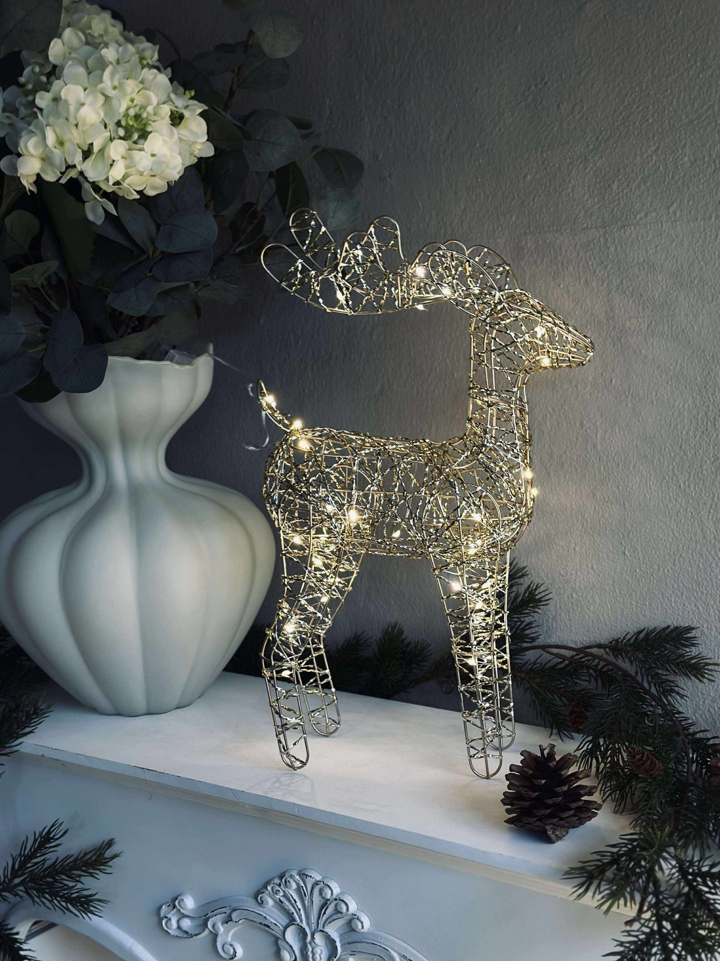 Rentier mit LED-Licht