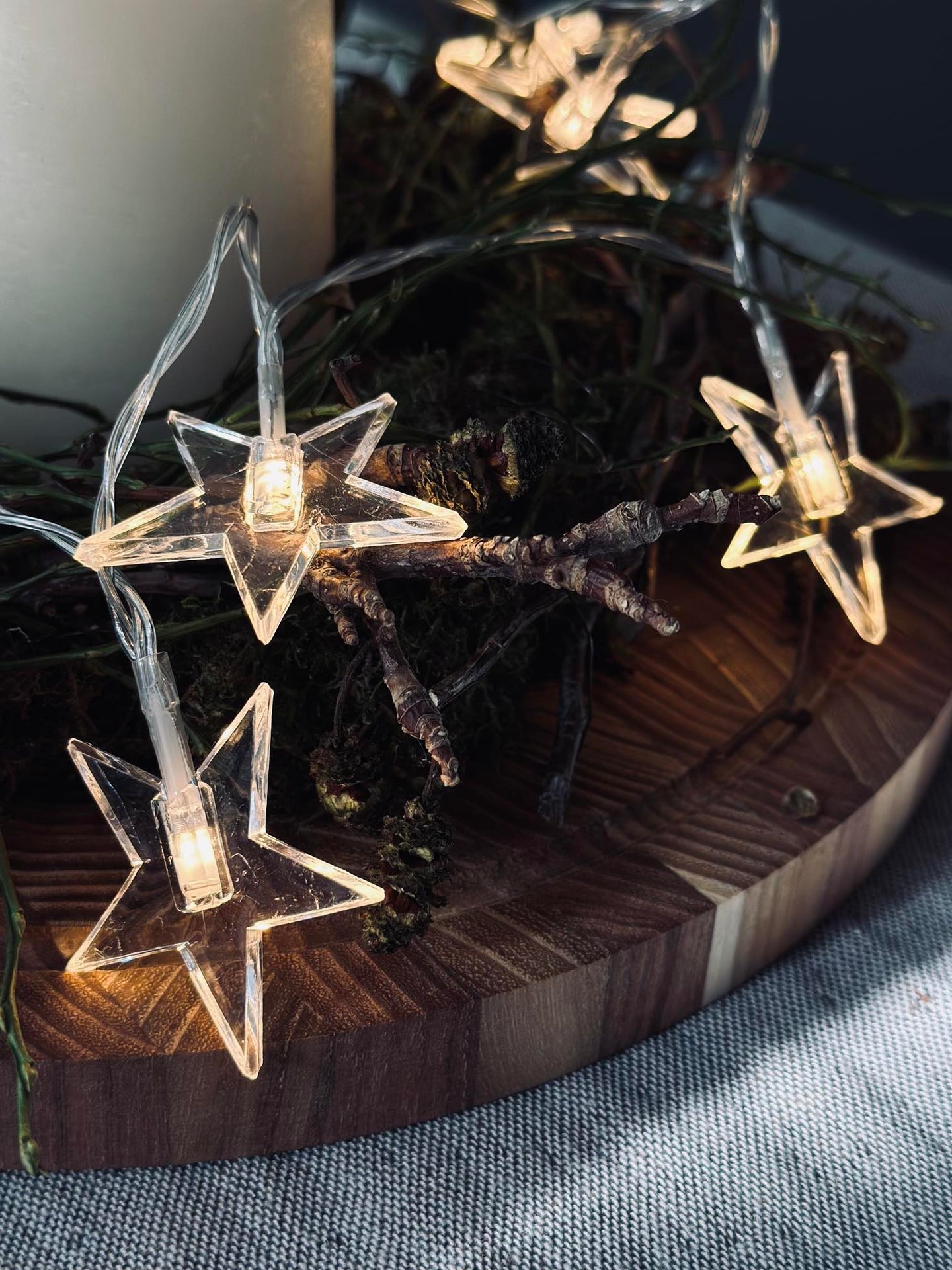Lichterkette mit Sternen