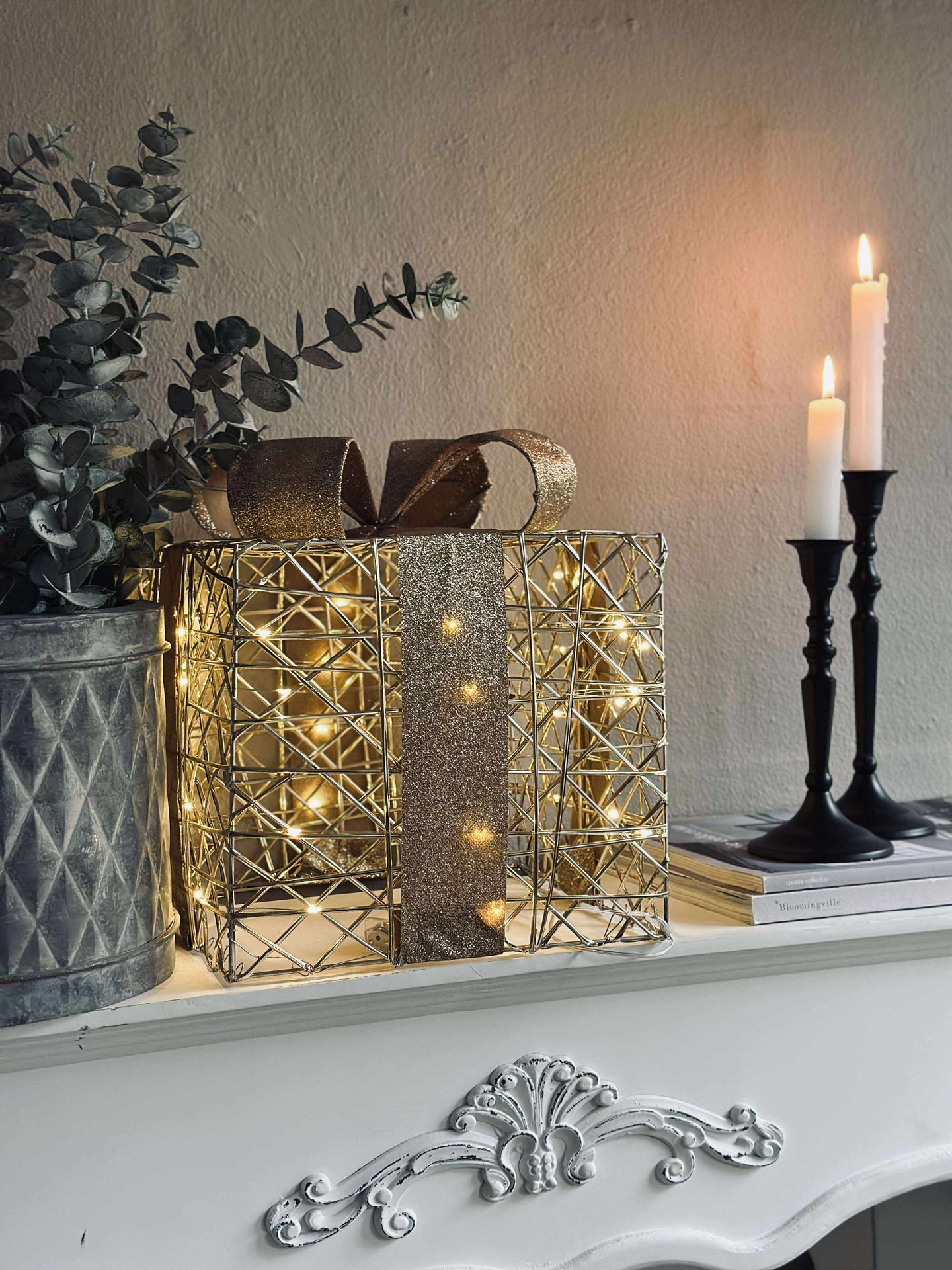 Weihnachtsgeschenke mit LED-Licht - 3 Stk.