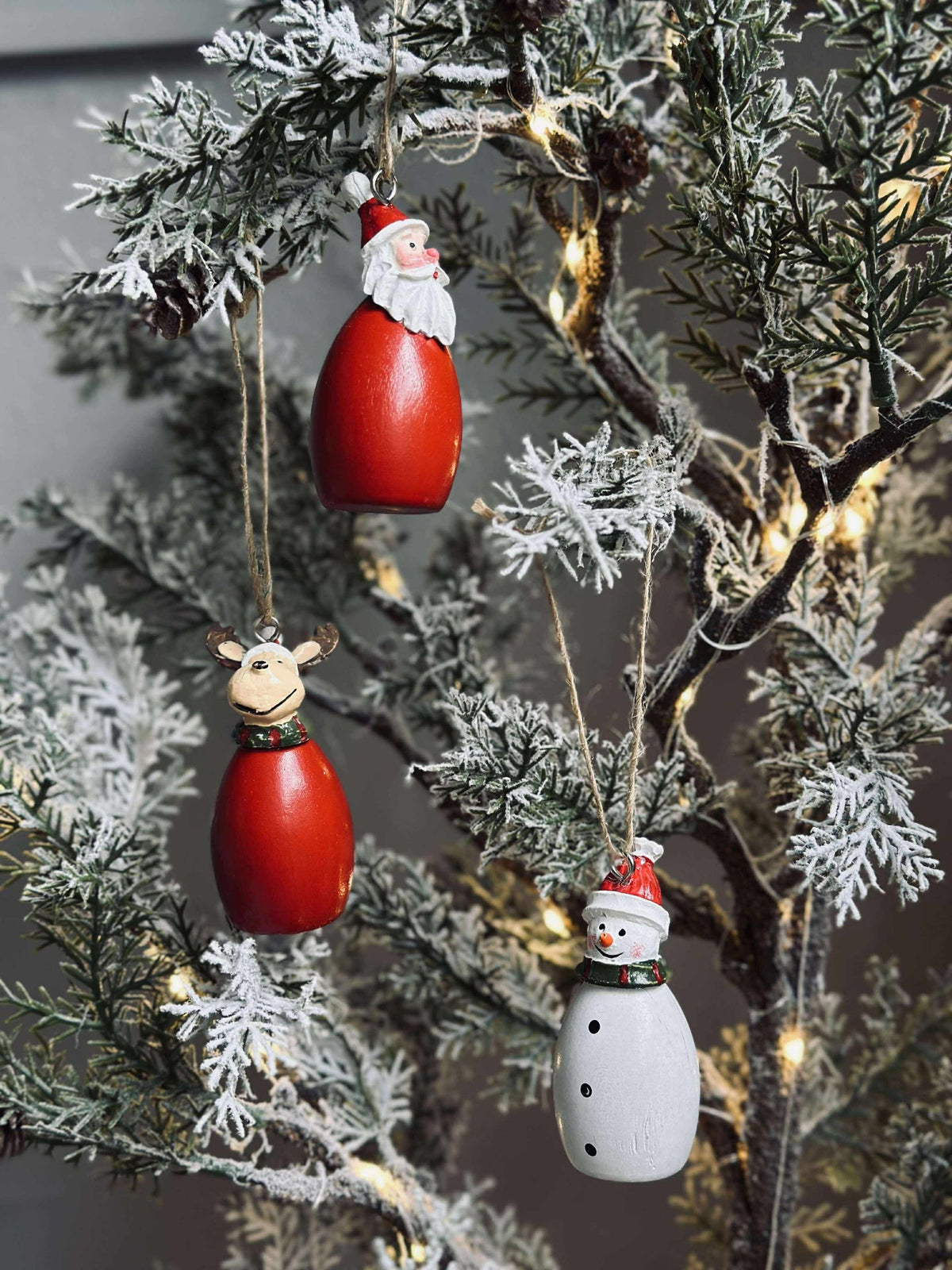Anhänger Schneemann - wood