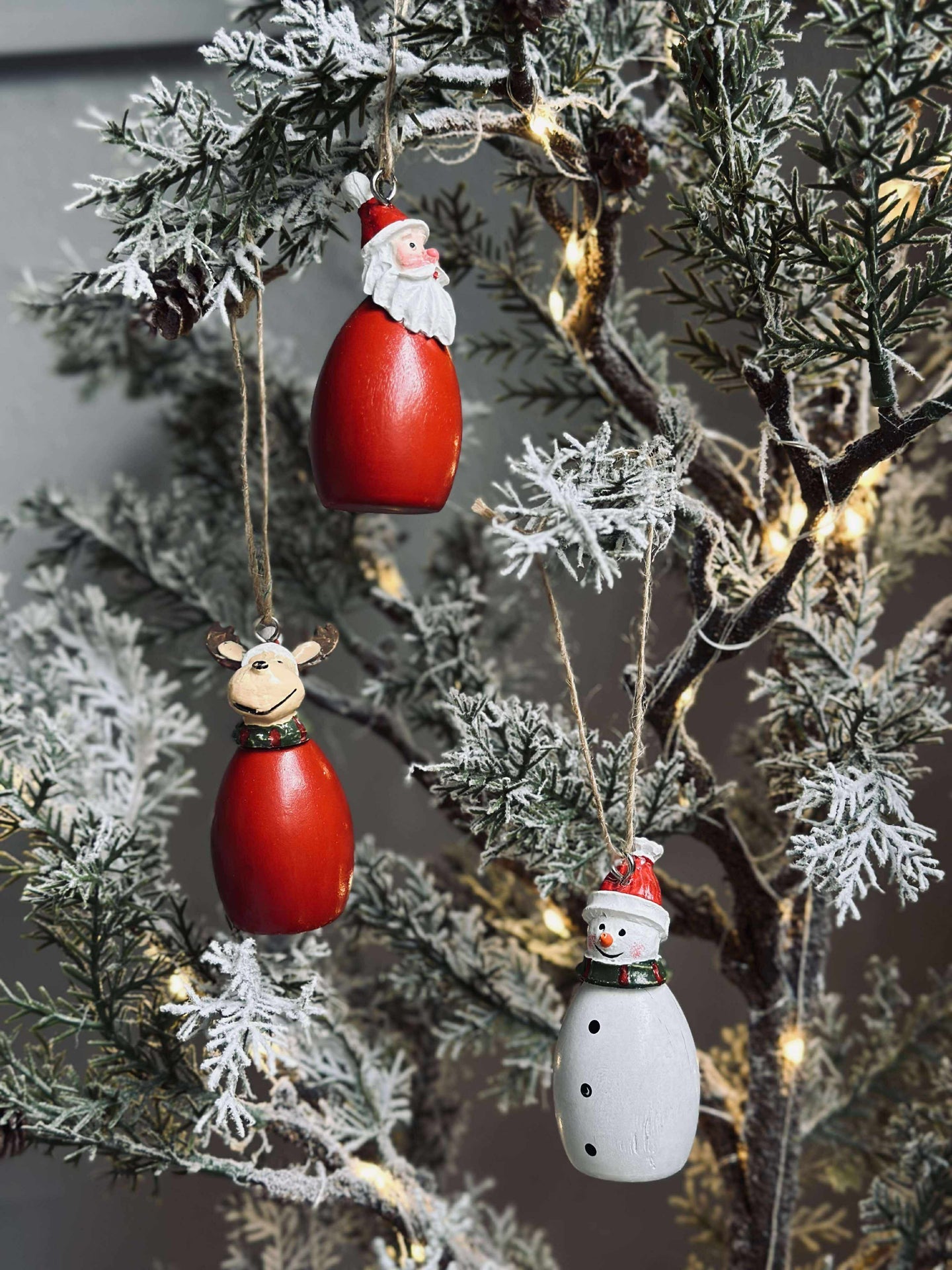 Anhänger Schneemann - wood