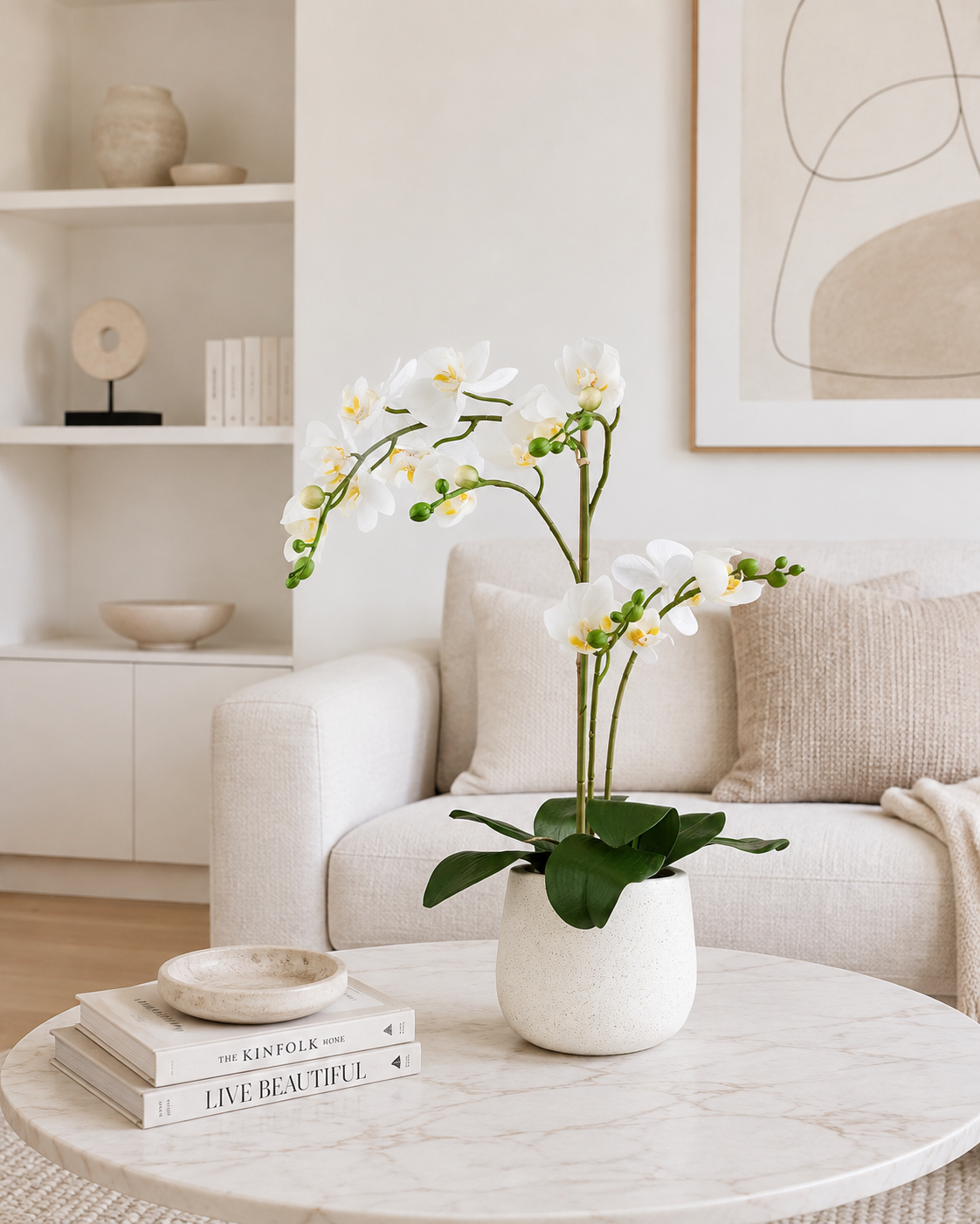 Orchidee im Topf - Weiß 50cm