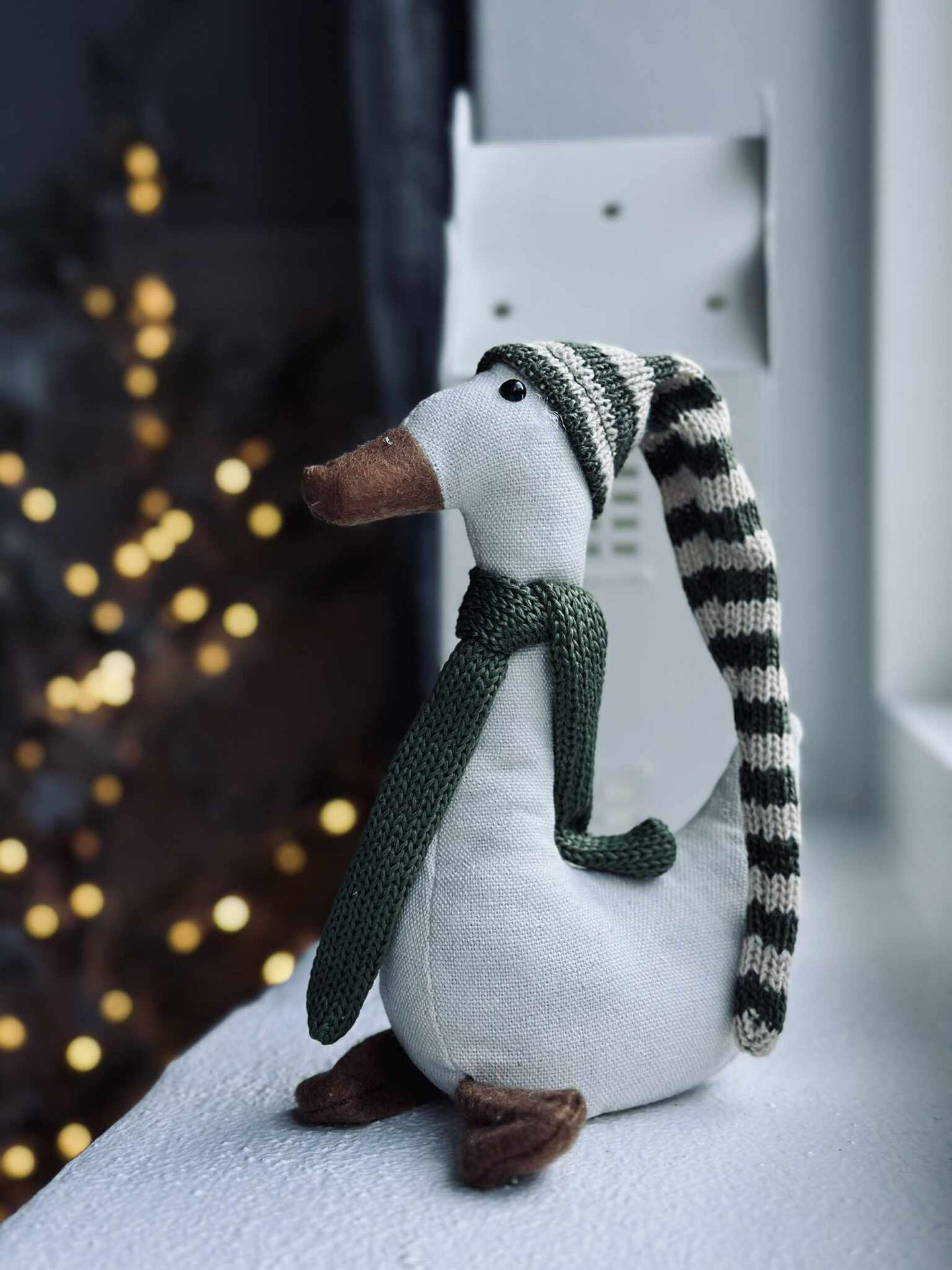 Weihnachtsente mit grüner Mütze - Mini