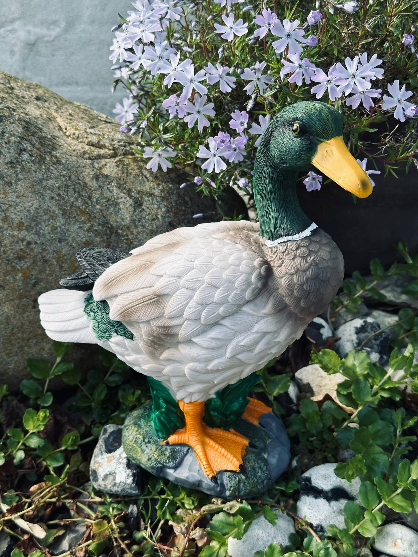 Gartenfigur Ente - Grün