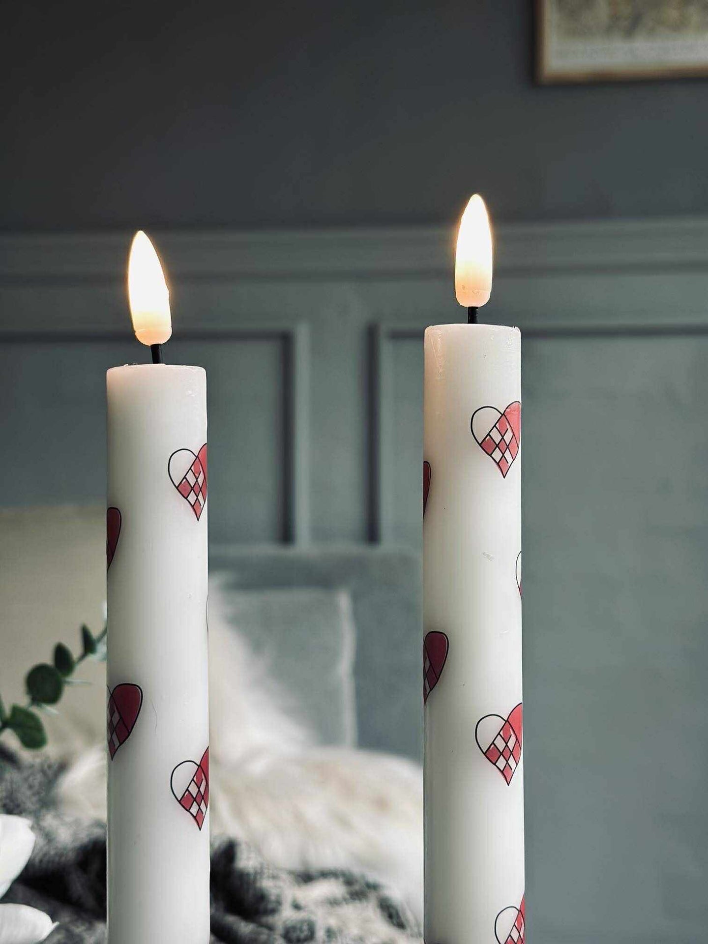 LED-Stabkerzen 2 Stk. - Herzen