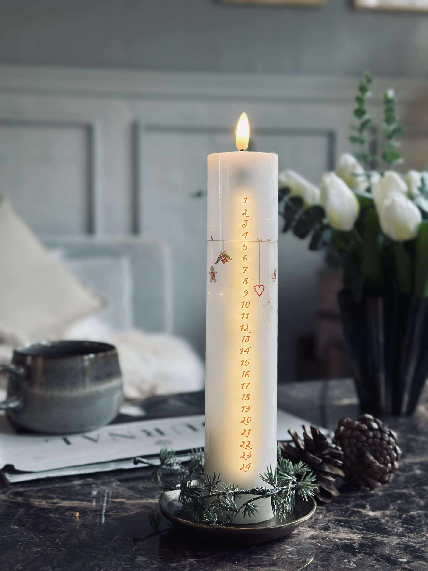 LED Kalenderkerze TWINKLE inkl. Fernbedienung