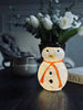 Schneemann mit LED-Licht