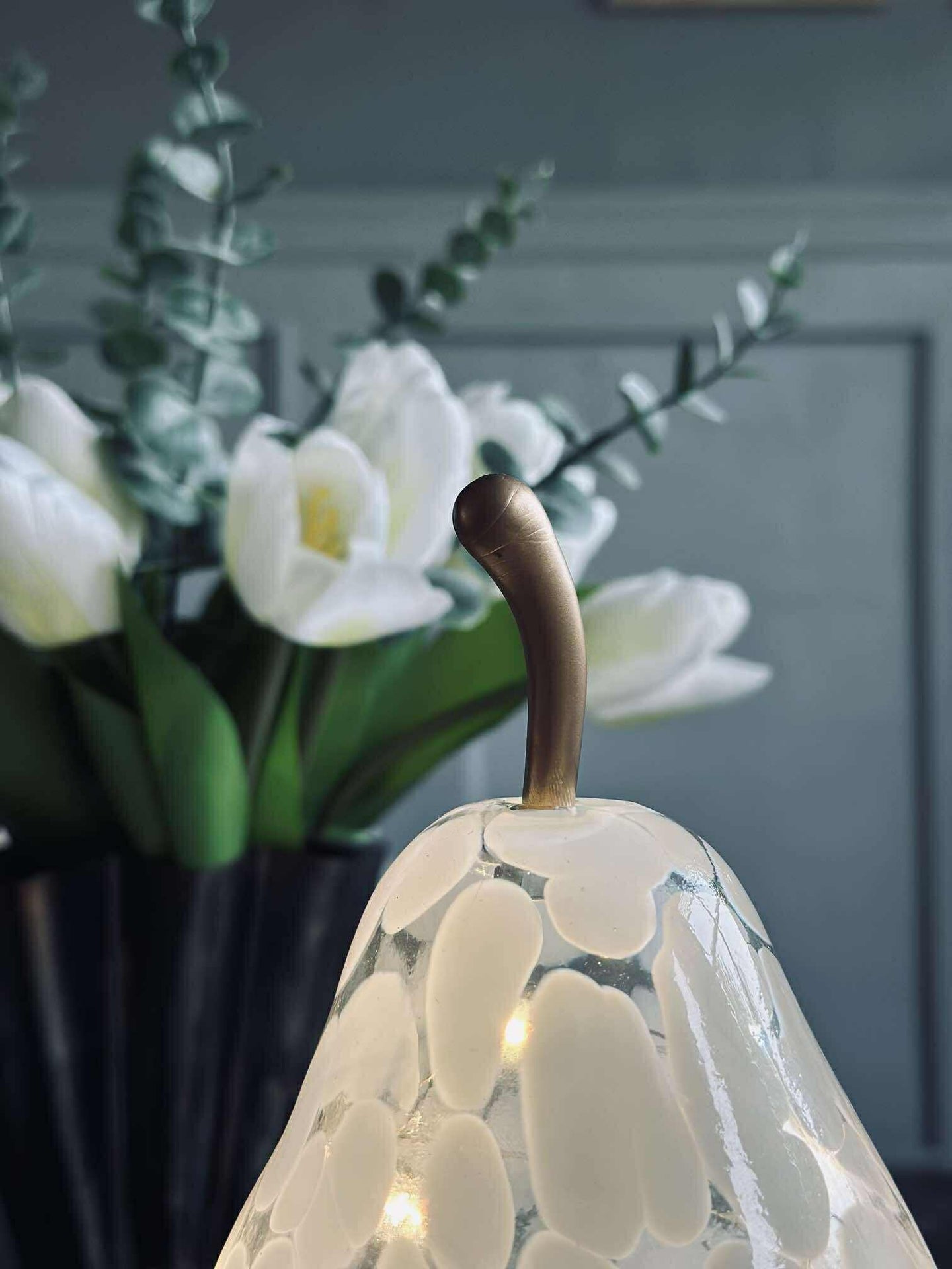Birne mit Licht - Weiß