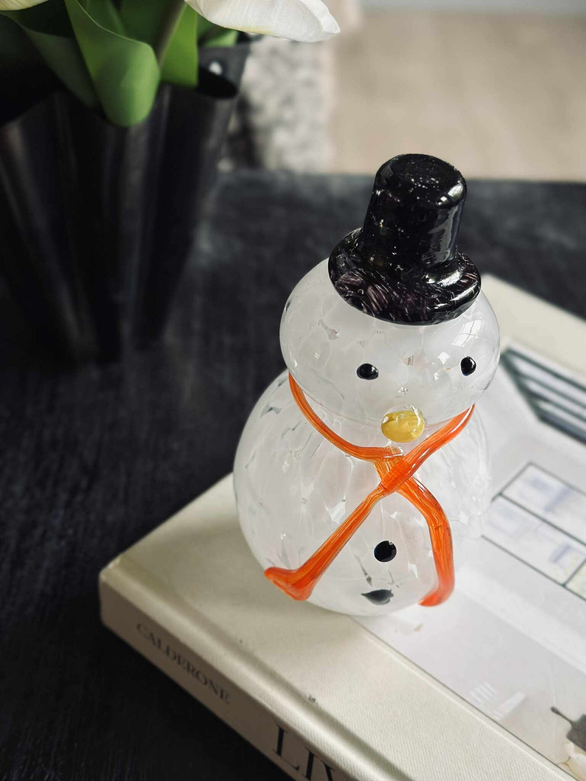 Schneemann mit LED-Licht